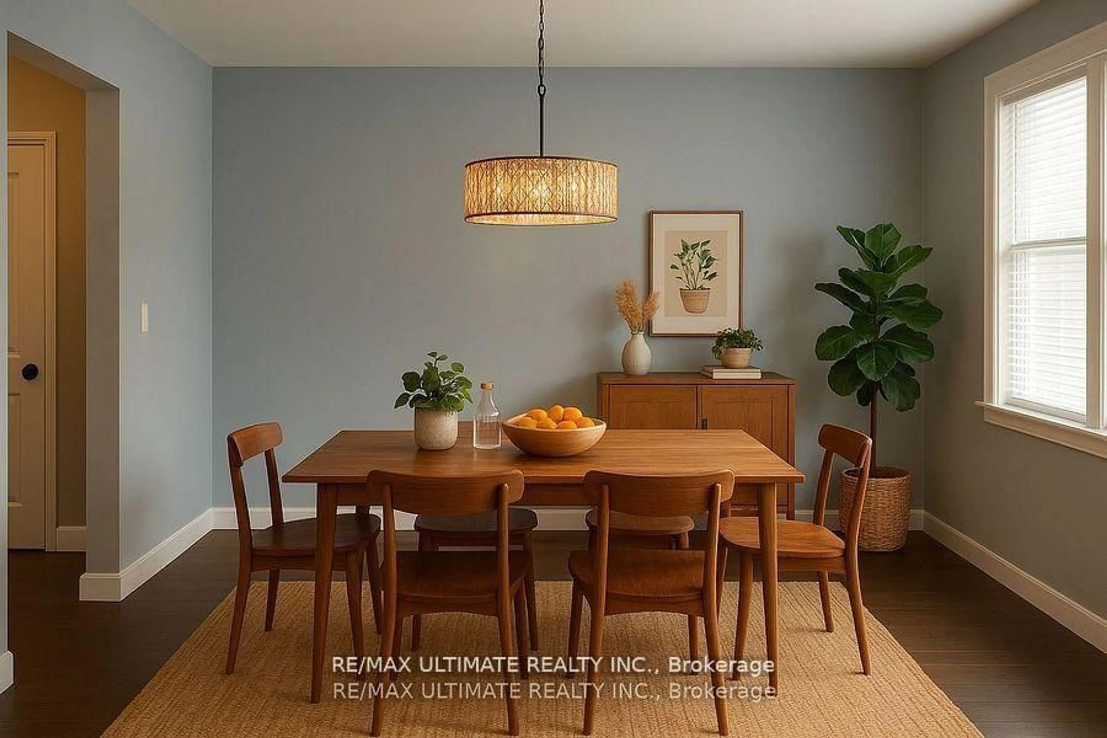 Dining room, wood/laminate floor for 10 COLUMBIA St, St. Catharines Ontario L2R 5H6