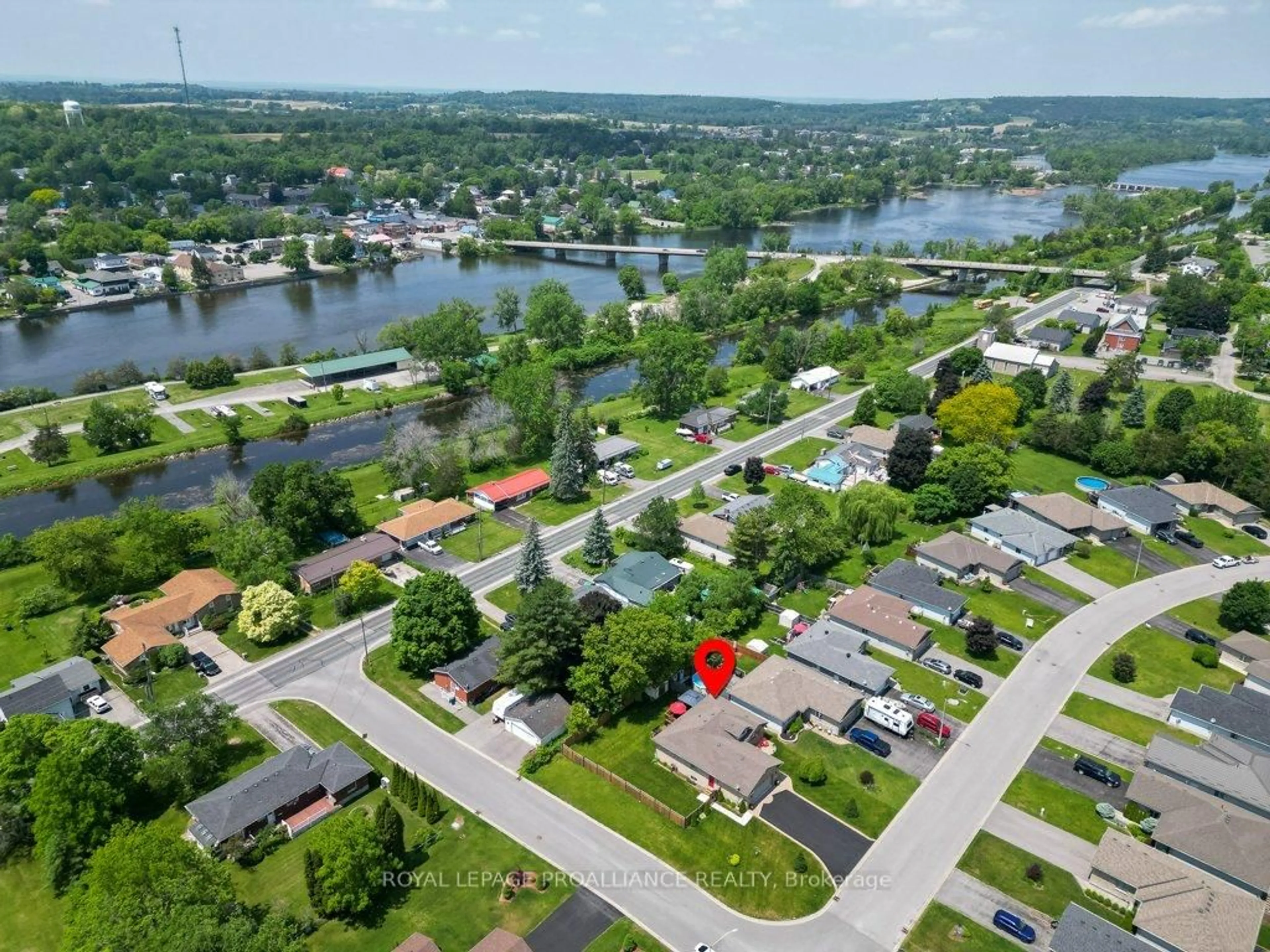 A pic from outside/outdoor area/front of a property/back of a property/a pic from drone, water/lake/river/ocean view for 2 Stonegate Cres, Hastings Ontario K0K 2C0