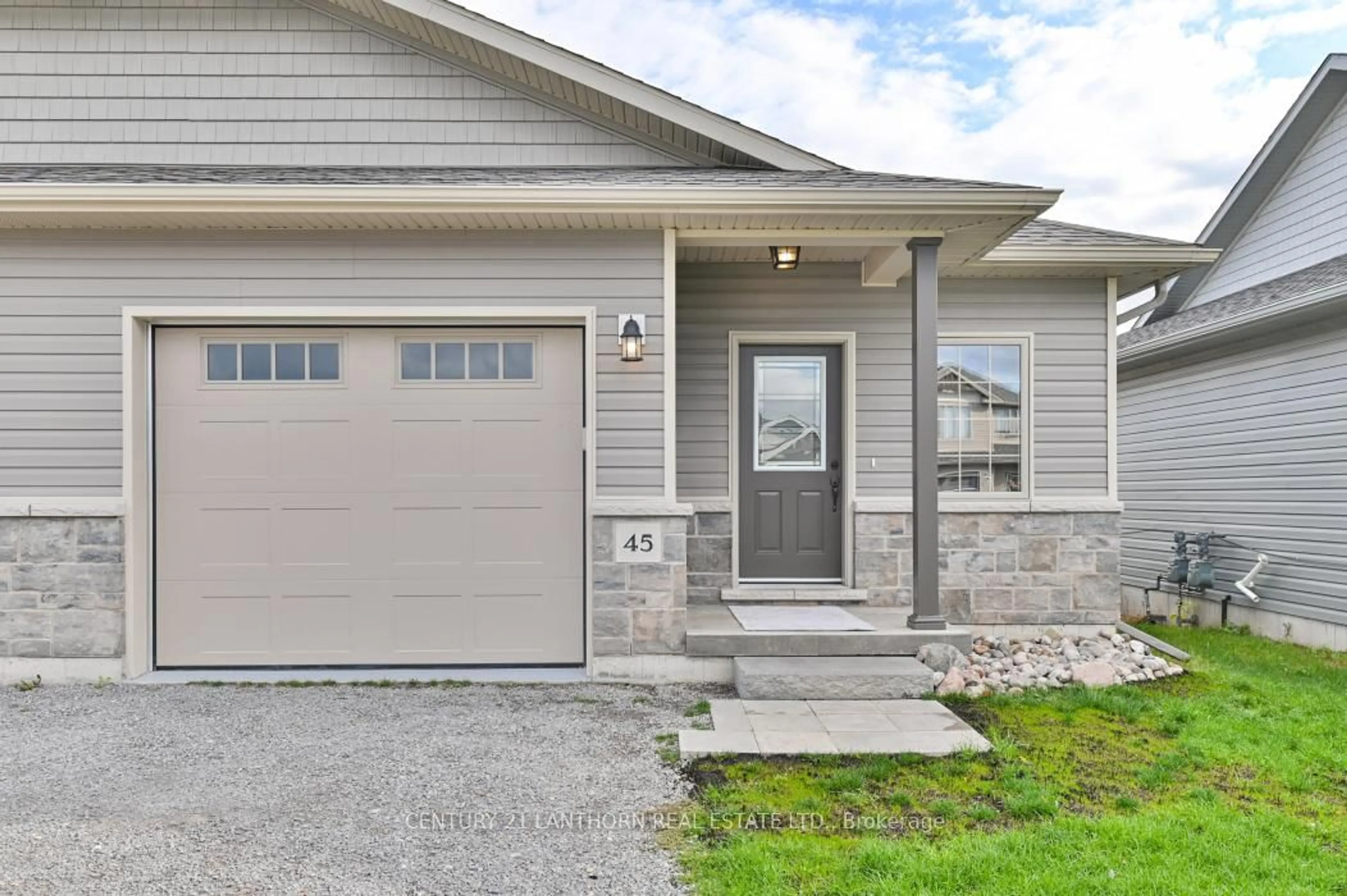 Home with vinyl exterior material, street for 45 Barley Tr, Stirling Ontario K0K 3E0