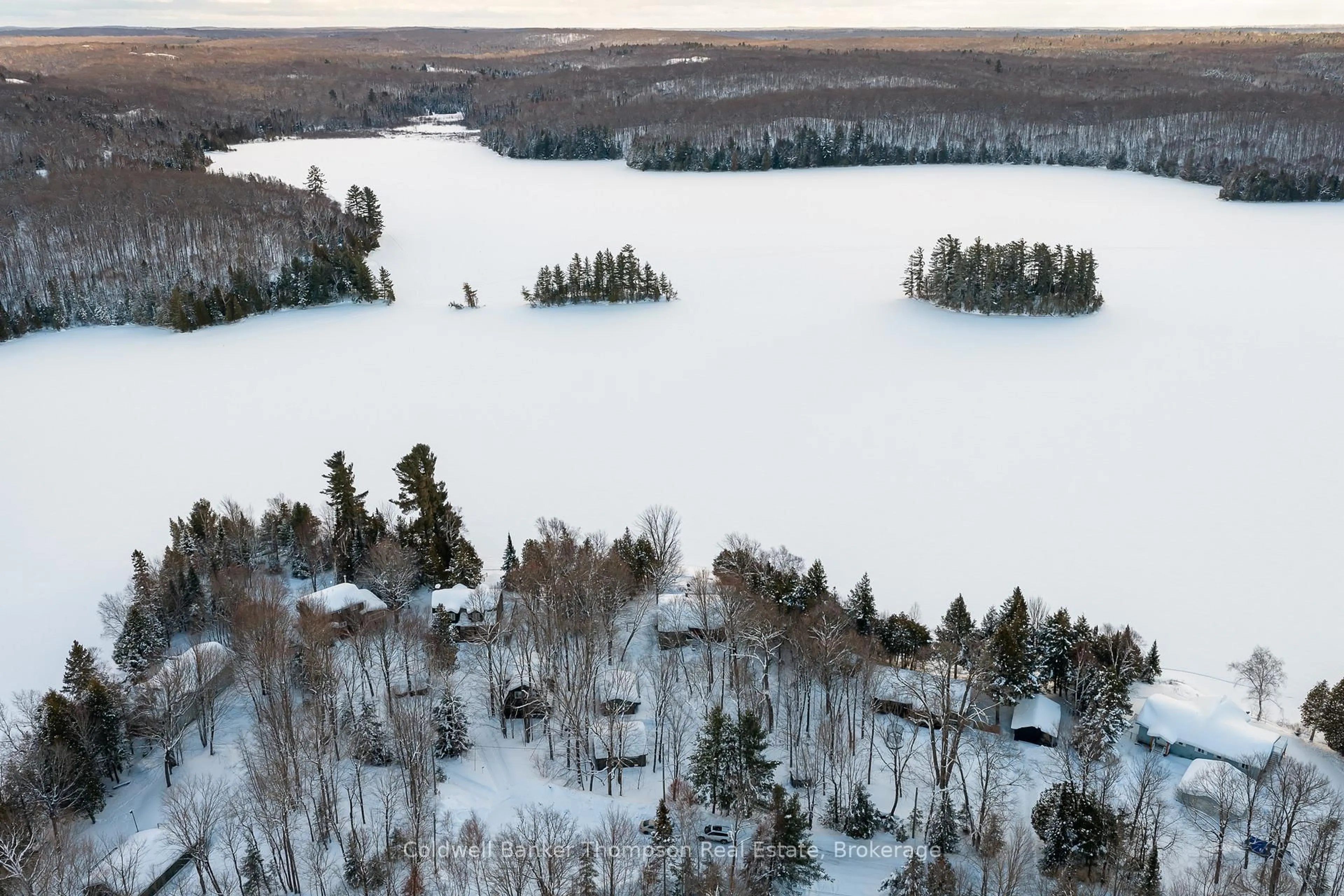 A pic from outside/outdoor area/front of a property/back of a property/a pic from drone, water/lake/river/ocean view for 286 Holden Rd, Magnetawan Ontario P0A 1C0