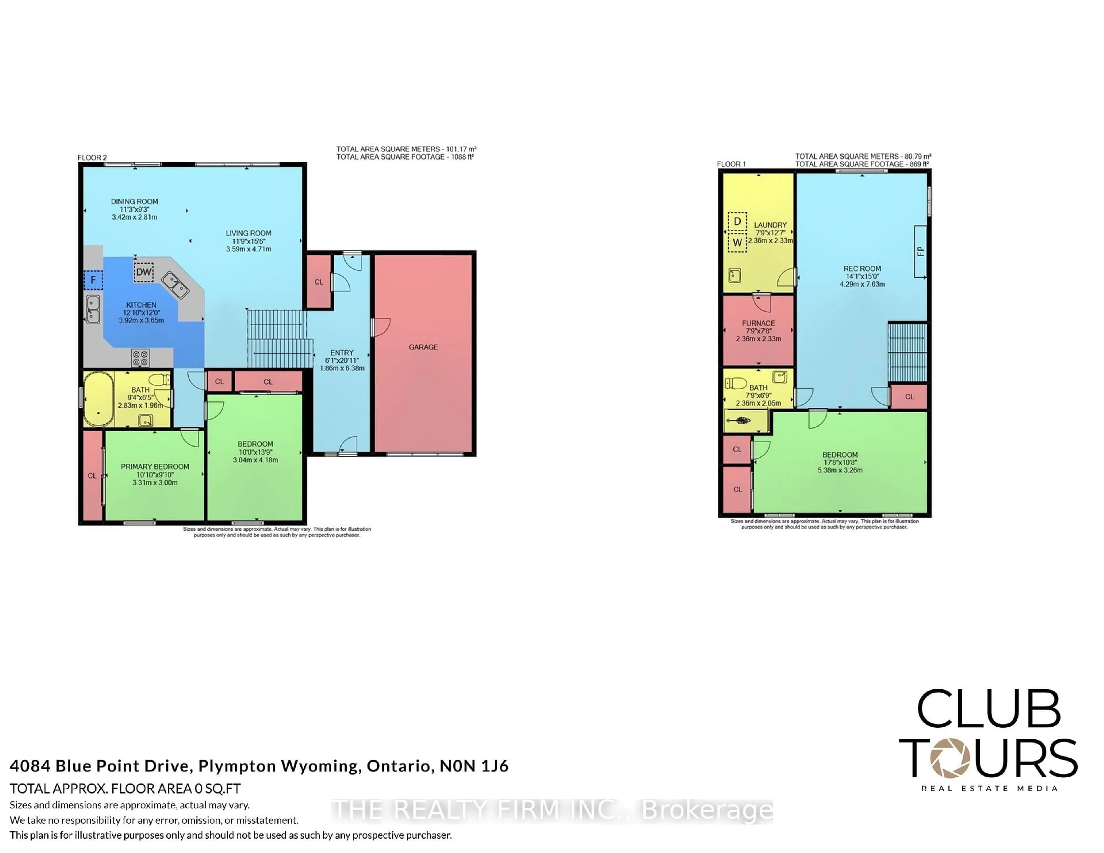 Floor plan for 4084 Bluepoint Dr, Plympton-Wyoming Ontario N0N 1J6