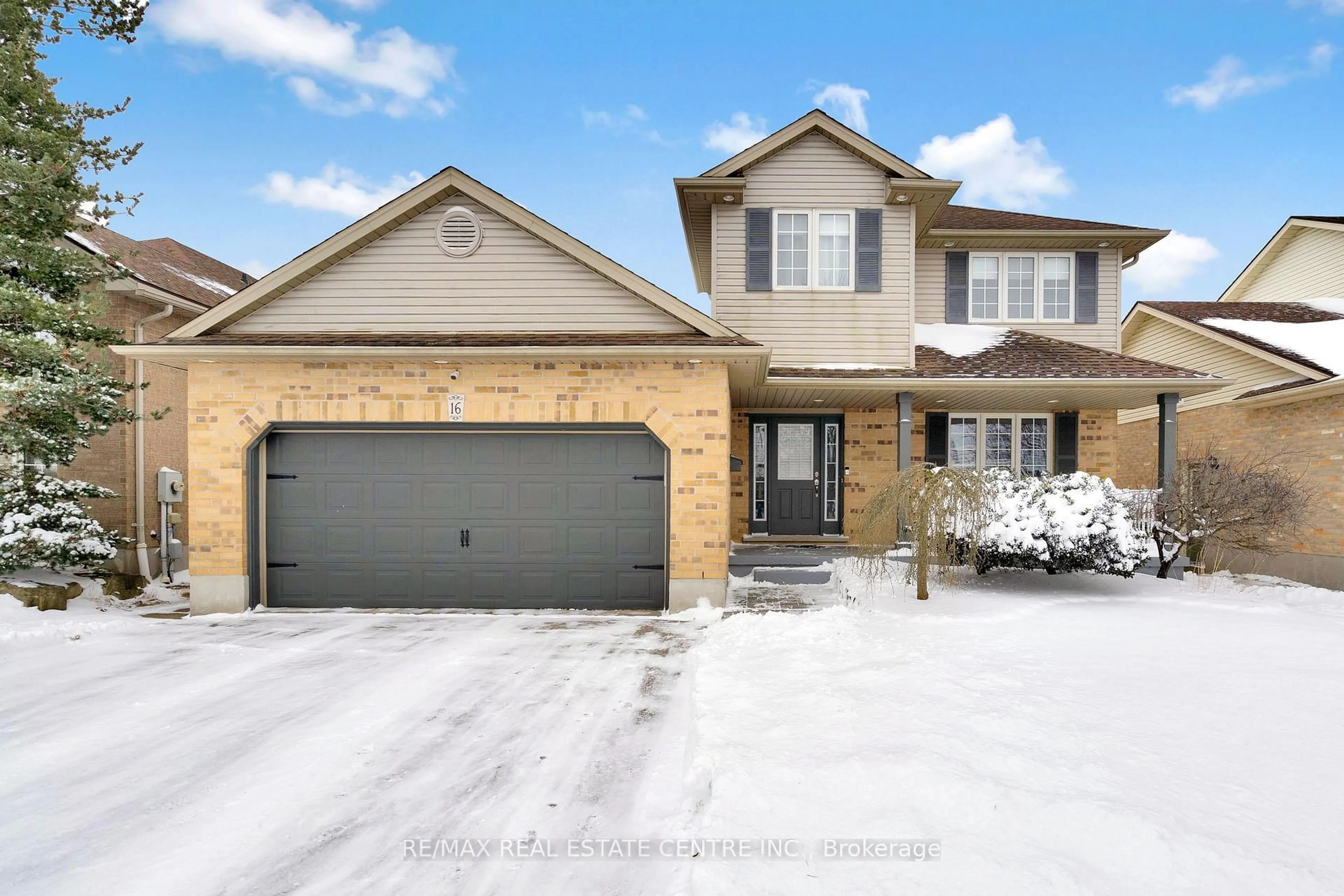 Home with brick exterior material, street for 16 Falconridge Crt, St. Thomas Ontario N5R 6J2