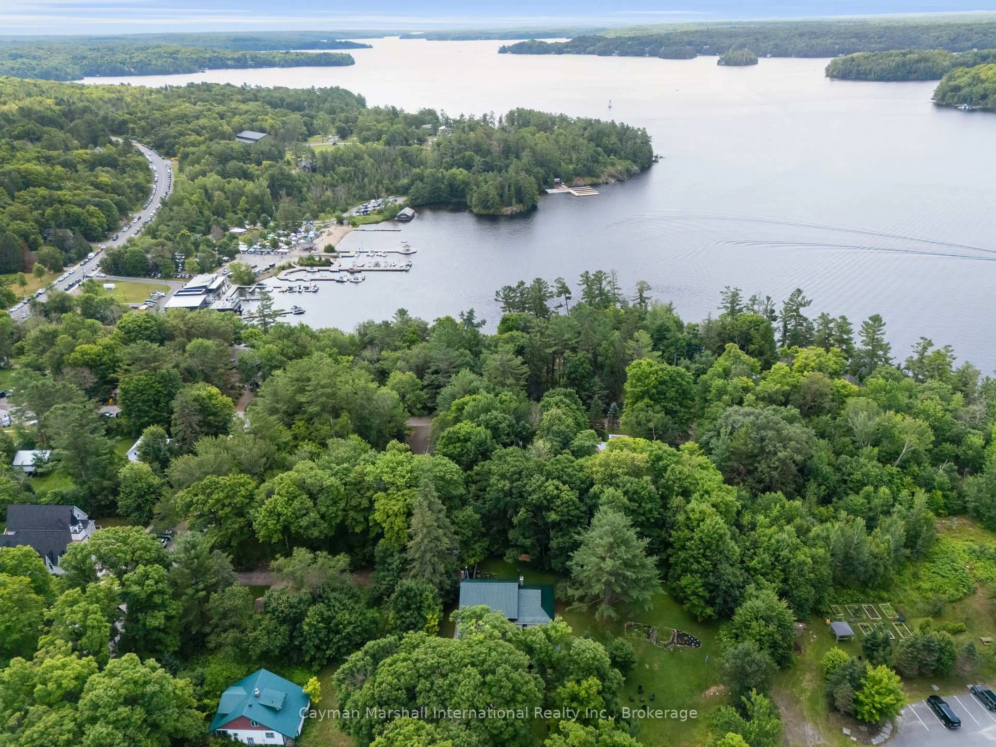 A pic from outside/outdoor area/front of a property/back of a property/a pic from drone, water/lake/river/ocean view for 15, 0, 26 Victoria & Ash St, Seguin Ontario P0C 1J0