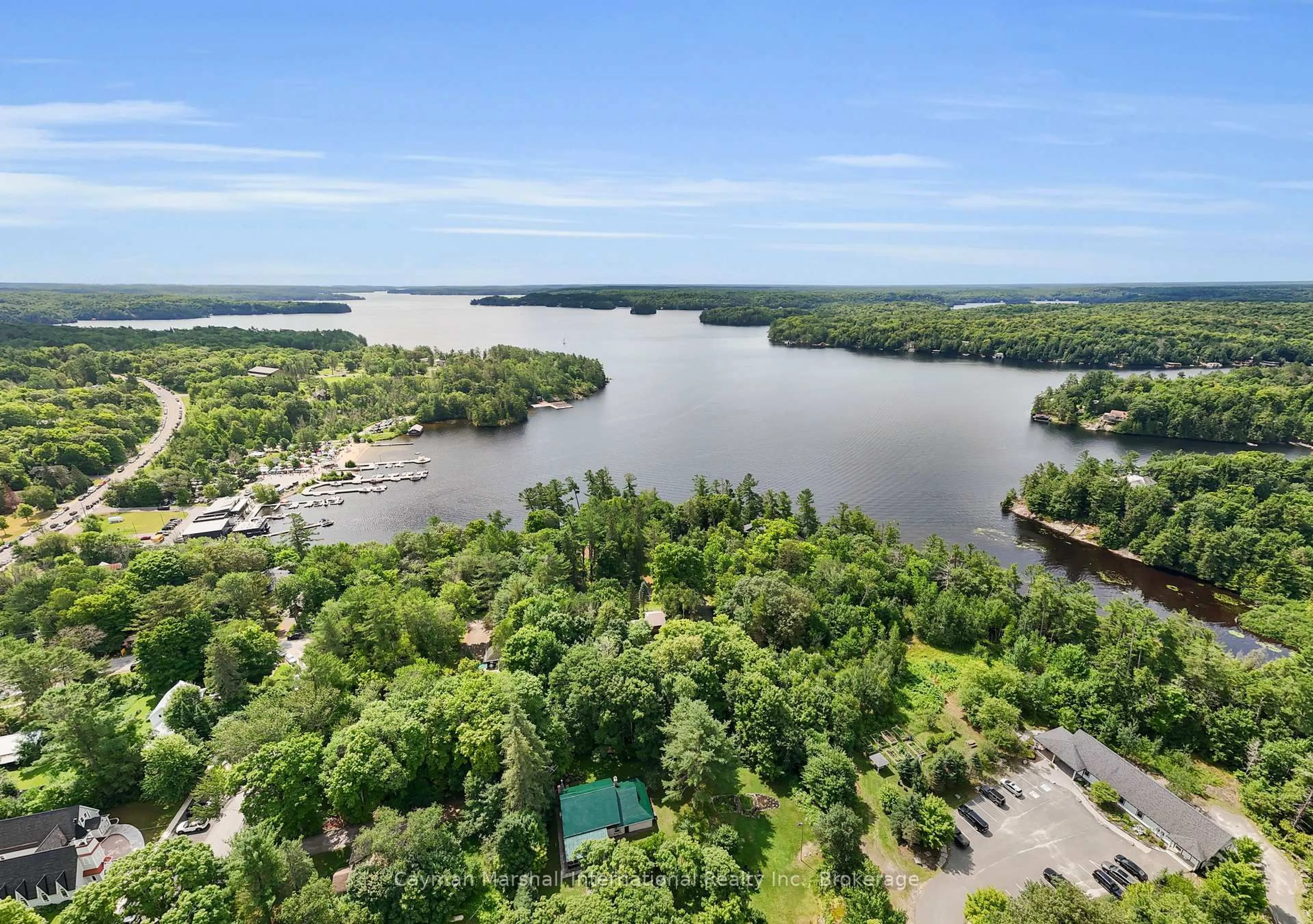 A pic from outside/outdoor area/front of a property/back of a property/a pic from drone, water/lake/river/ocean view for 15 & 0 Victoria & Oak St, Seguin Ontario P0C 1J0