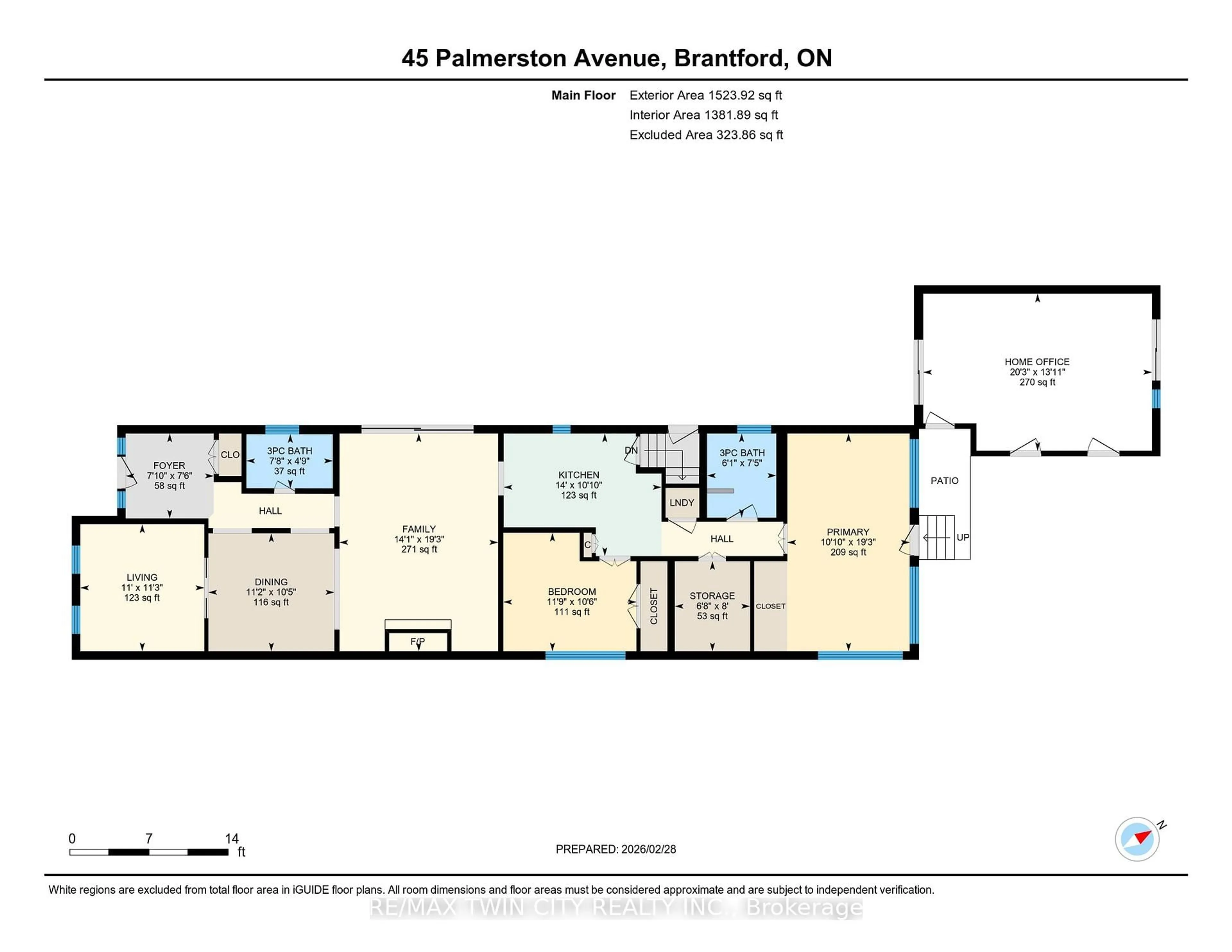 Floor plan for 45 Palmerston Ave, Brantford Ontario N3T 4L1
