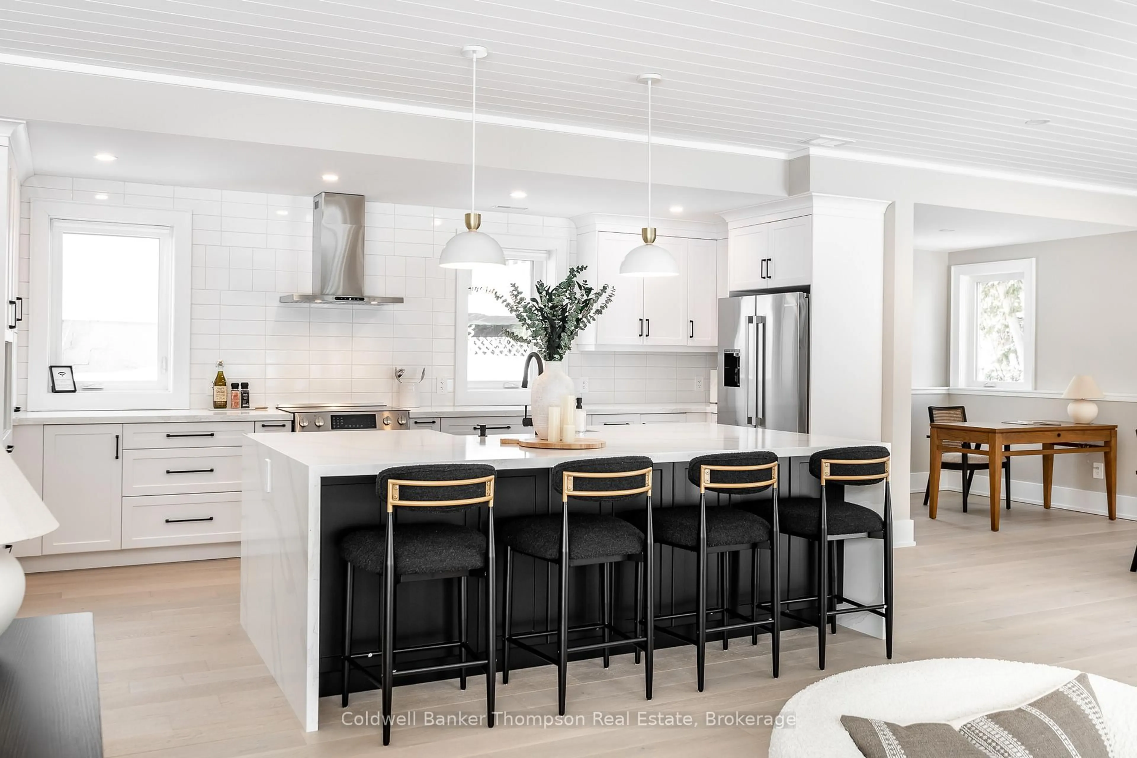 Contemporary kitchen, ceramic/tile floor for 32 Church St, Huntsville Ontario P1H 1G8