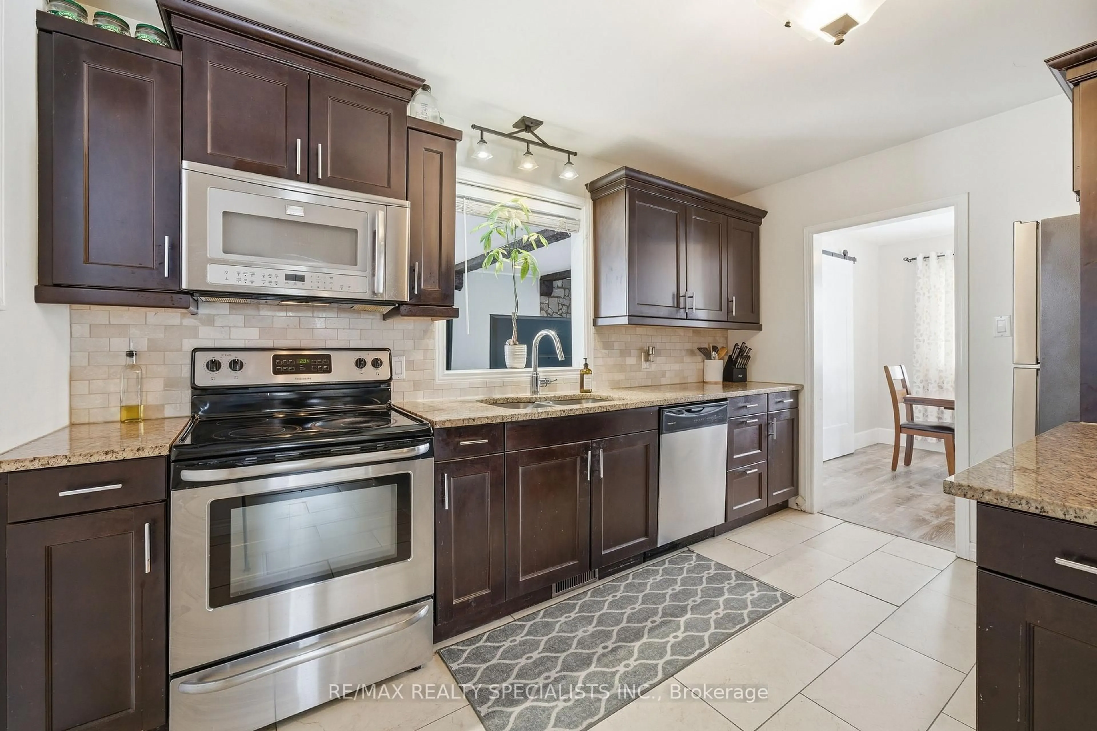 Open concept kitchen, ceramic/tile floor for 302 King St, Quinte West Ontario K8V 3X5