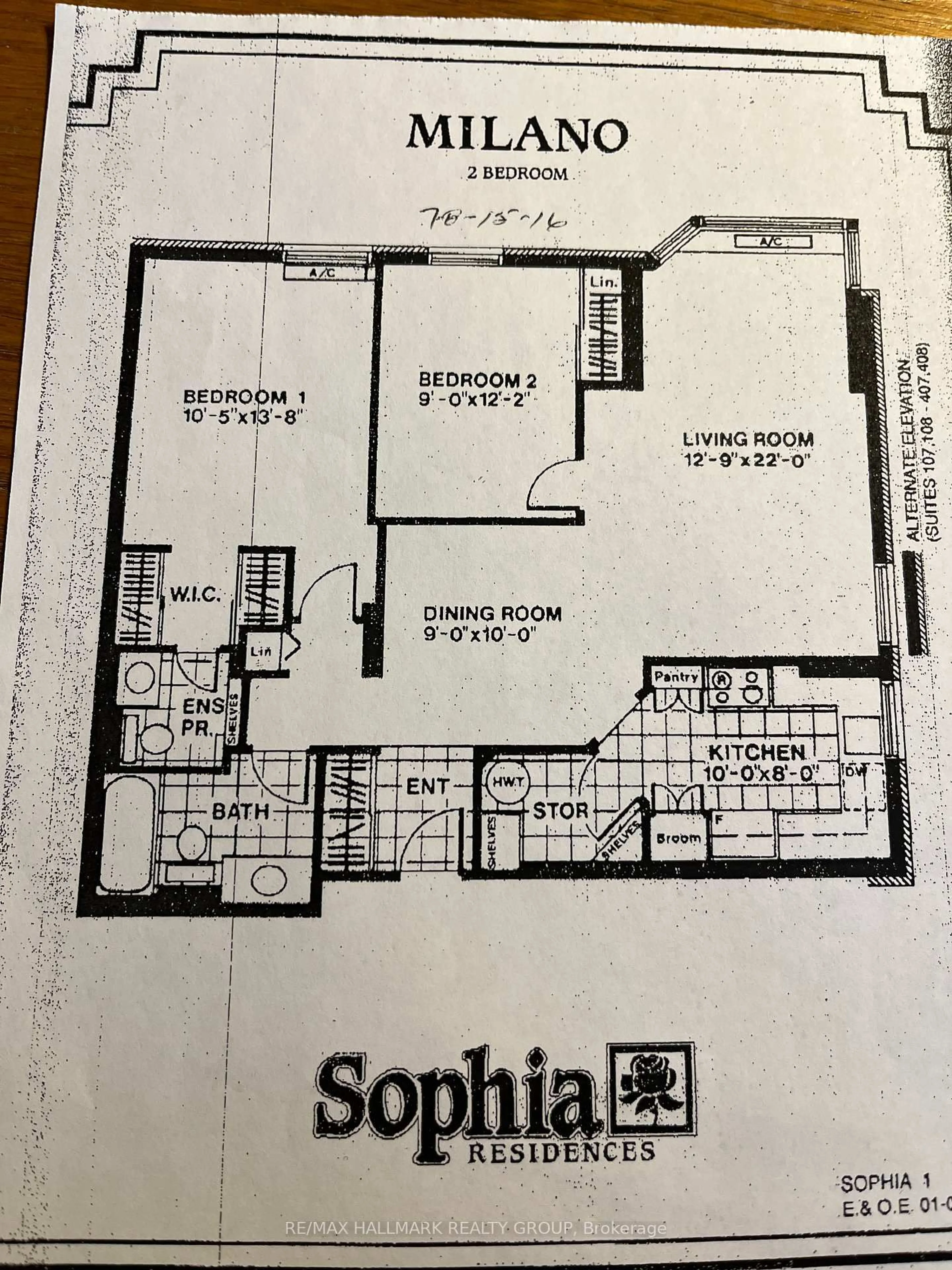 Floor plan for 80 Sandcastle Dr #708, Ottawa Ontario K2H 9E7