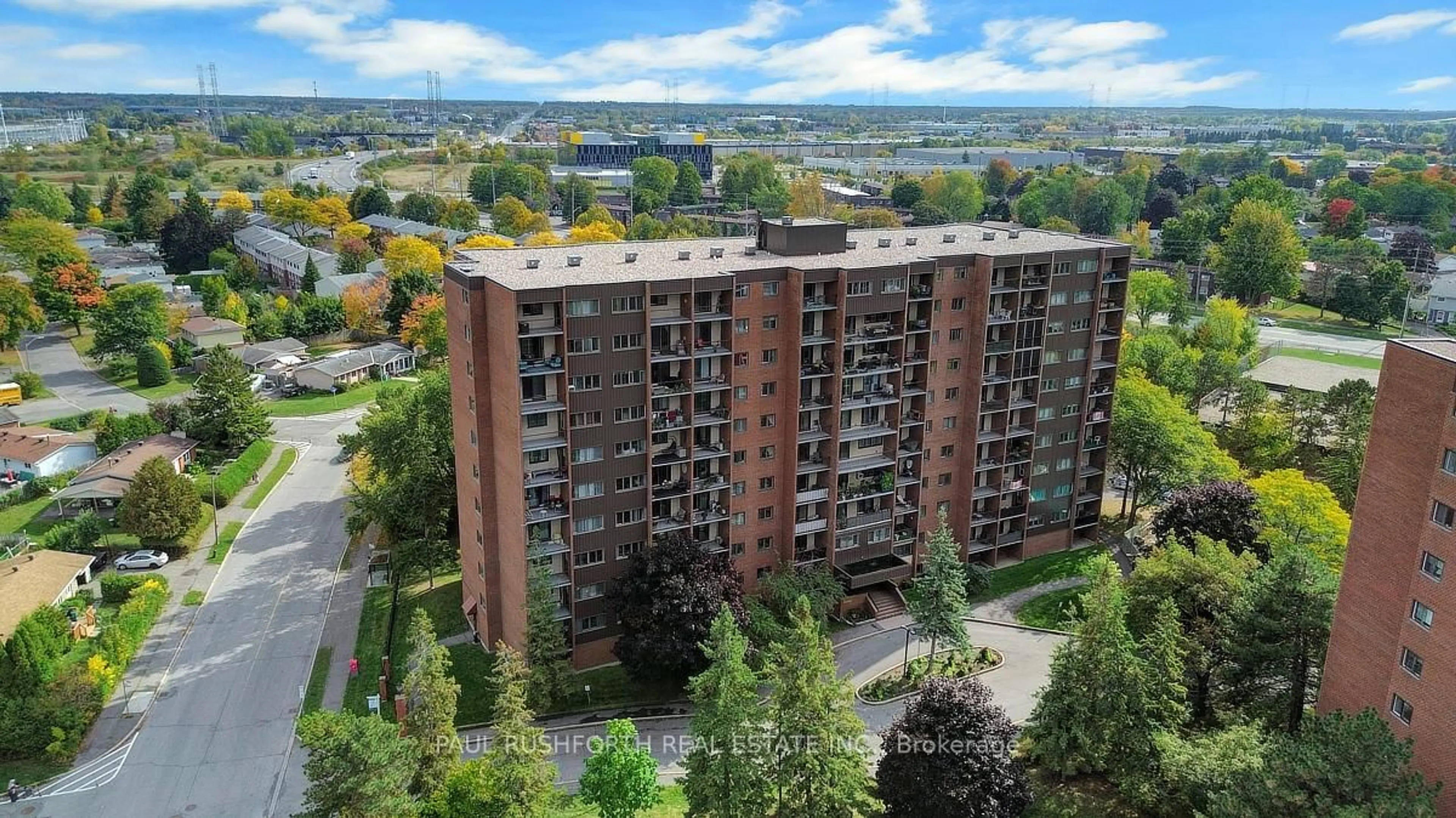 A pic from outside/outdoor area/front of a property/back of a property/a pic from drone, city buildings view from balcony for 2650 Southvale Cres #417, Ottawa Ontario K1B 4S9