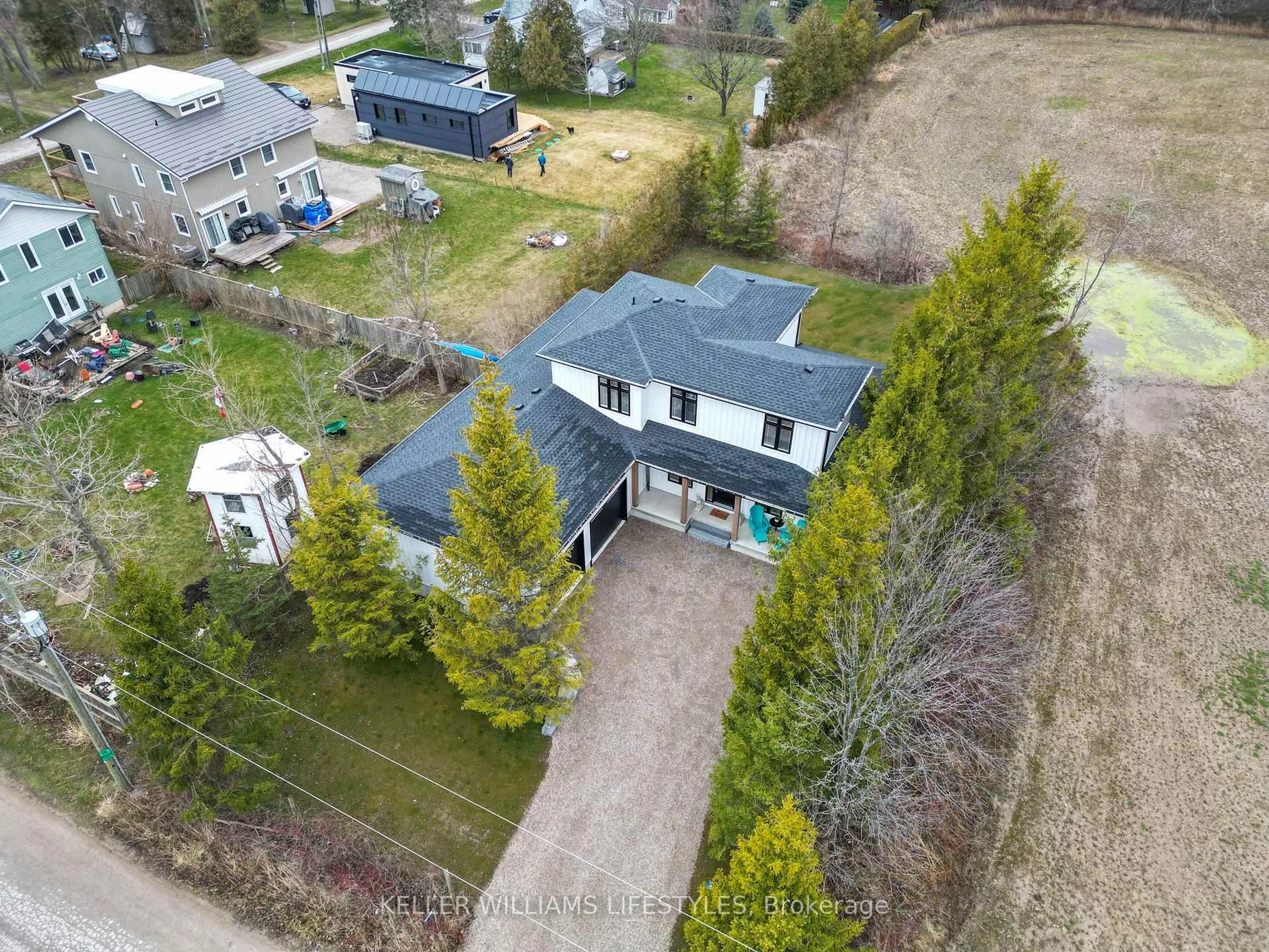 A pic from outside/outdoor area/front of a property/back of a property/a pic from drone, street for 34180 Melena Beach Sdrd, Bluewater Ontario N0M 1G0