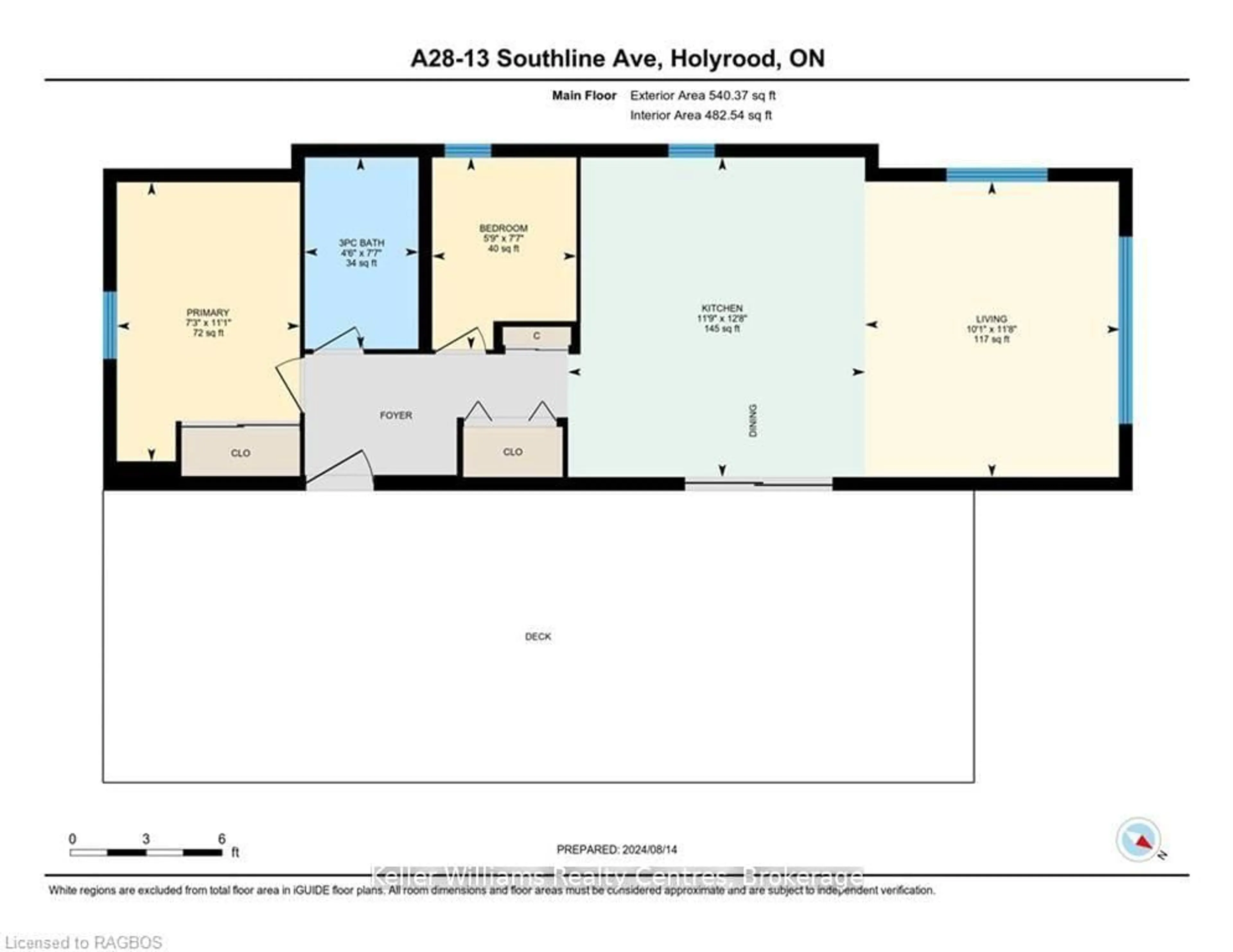 Floor plan for 13 SOUTHLINE Ave #A28, Huron-Kinloss Ontario N0G 2B0