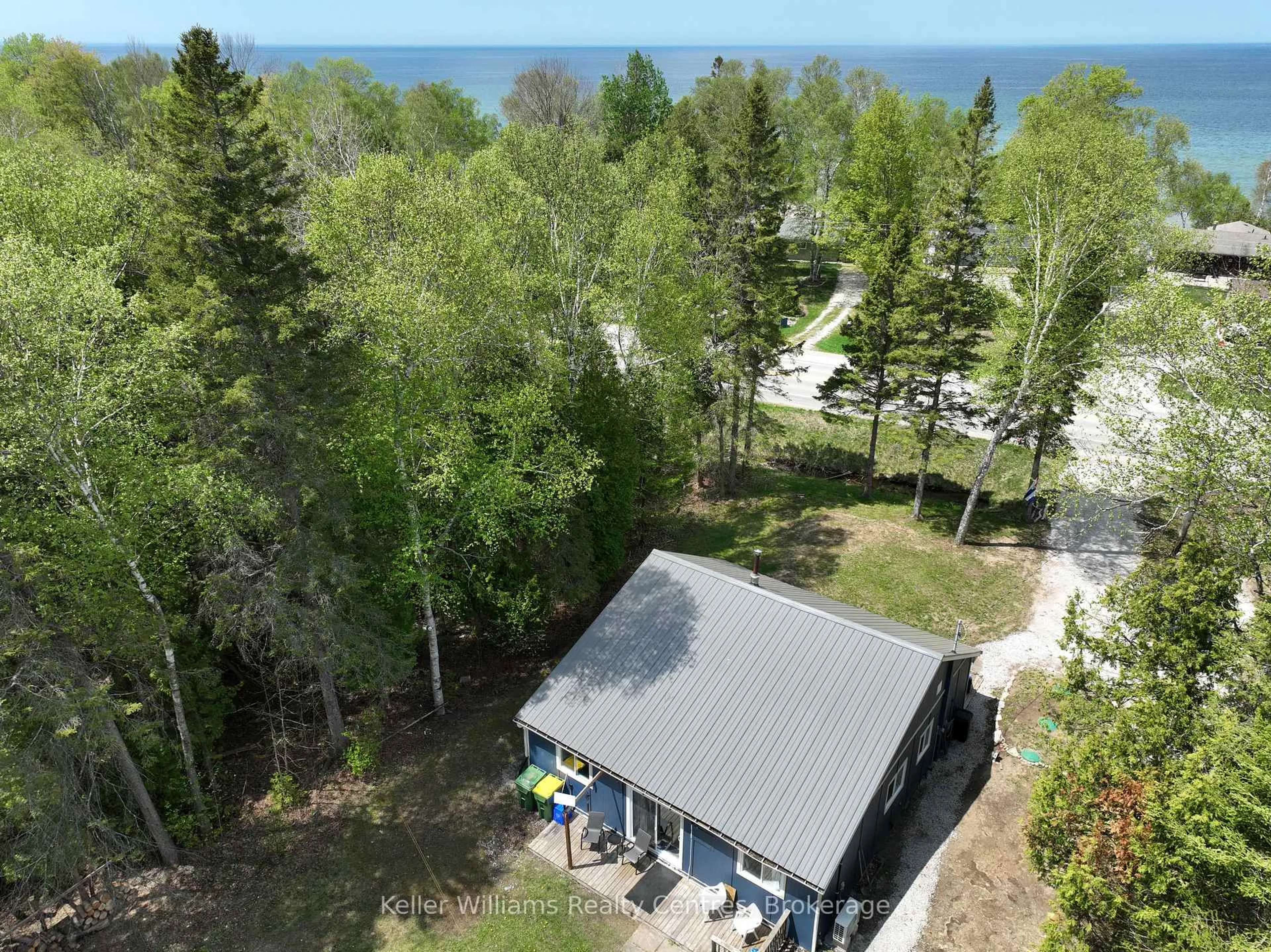A pic from outside/outdoor area/front of a property/back of a property/a pic from drone, water/lake/river/ocean view for 760 Bruce RD 13 Rd, Native Leased Lands Ontario N0H 2L0