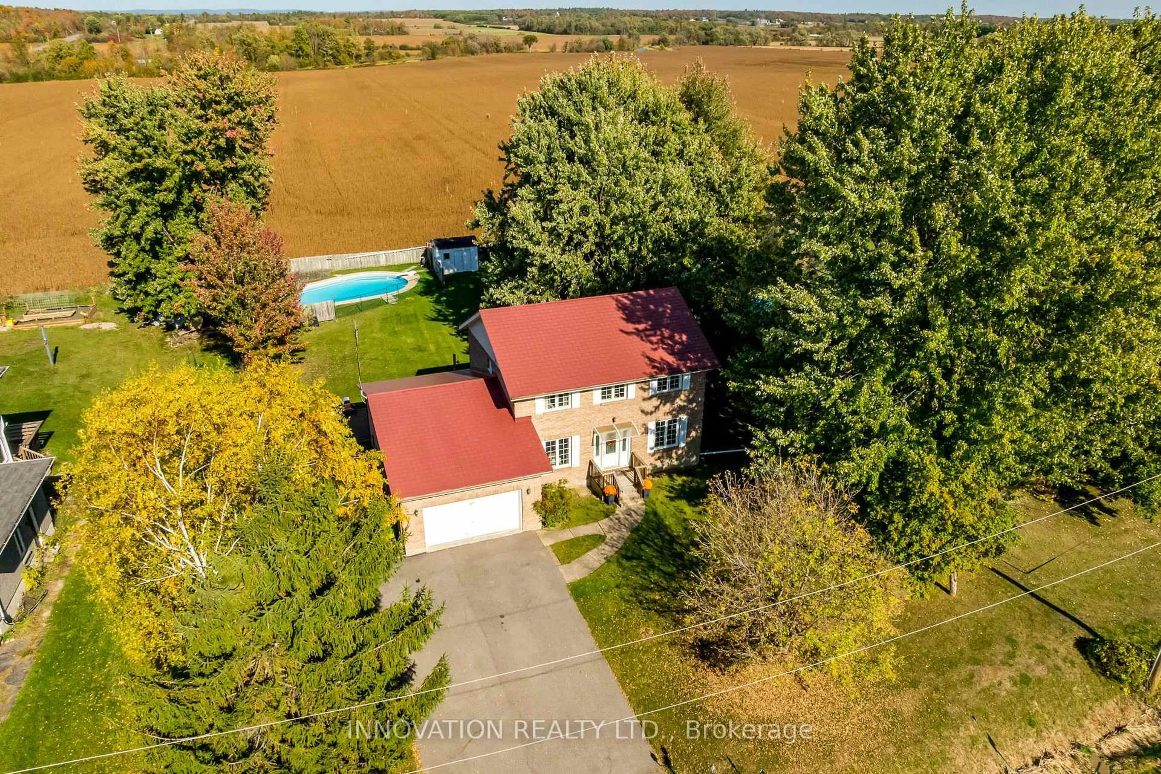 A pic from outside/outdoor area/front of a property/back of a property/a pic from drone, unknown for 100 Canyon Dr, Kinburn Ontario K0A 2H0