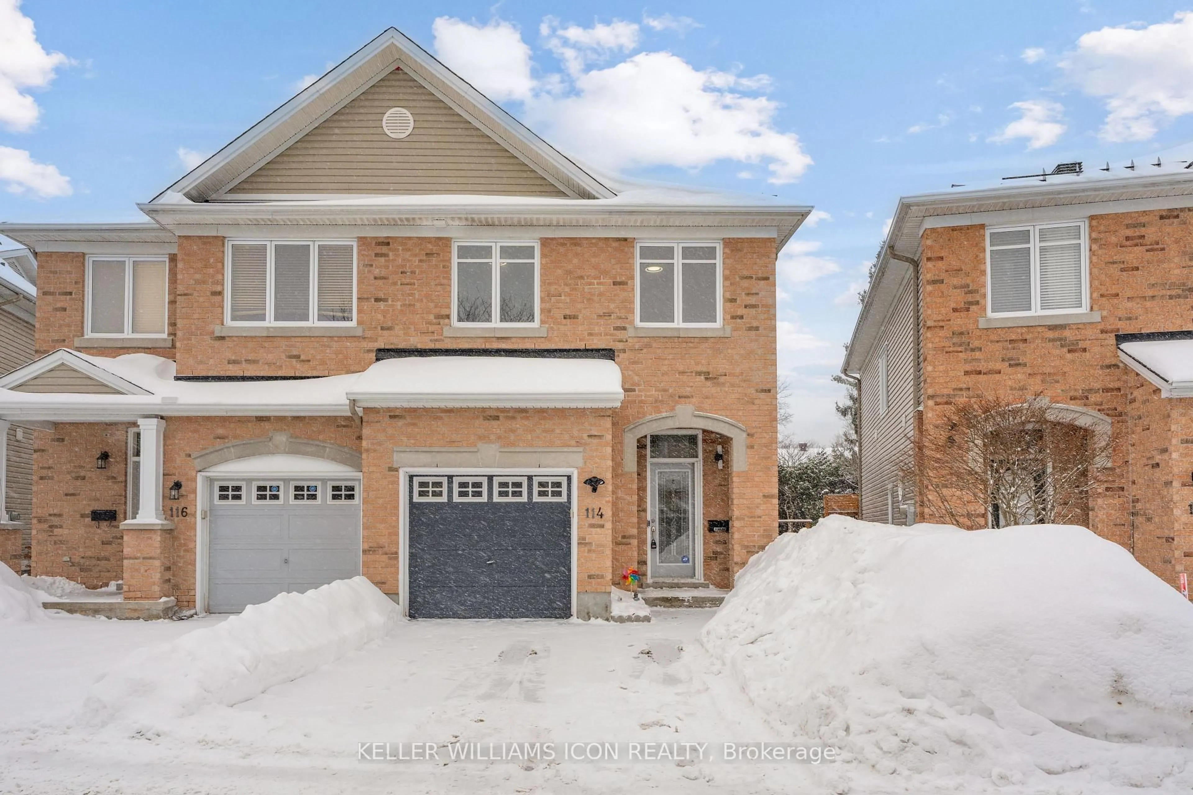 Home with brick exterior material, street for 114 Encore Private, Ottawa Ontario K2E 0A2