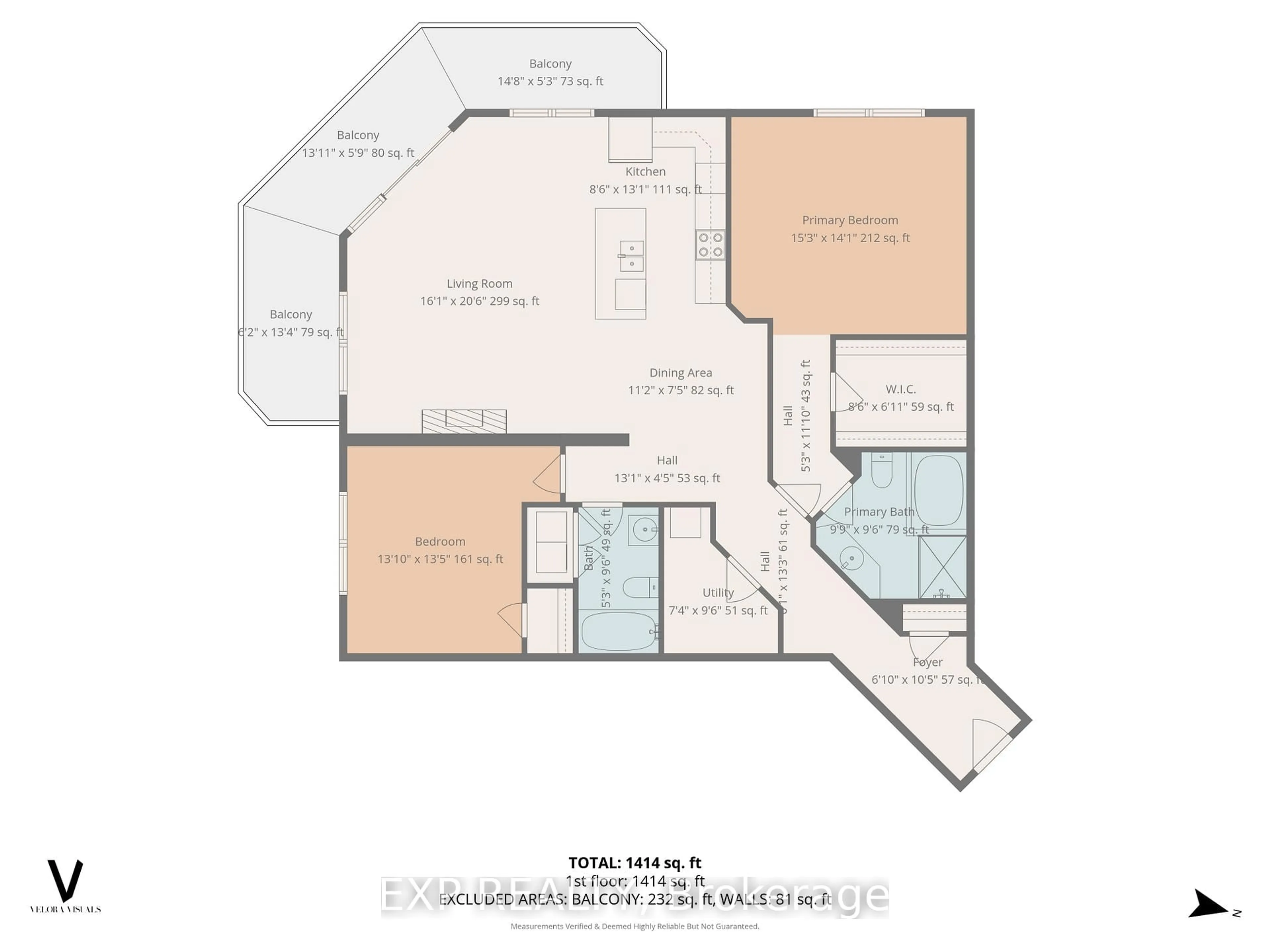 Floor plan for 250 Pall Mall St #1106, London East Ontario N6A 6K3