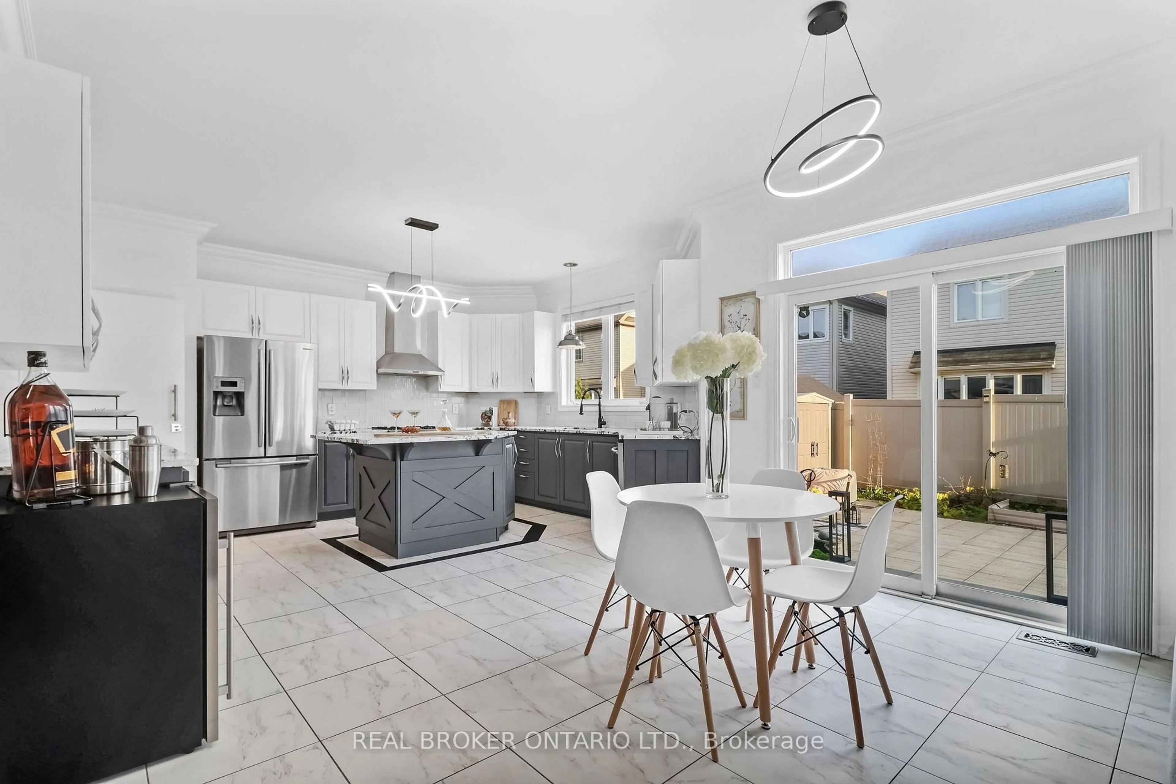 Open concept kitchen, ceramic/tile floor for 3454 River Run Ave, Ottawa Ontario K2J 0R8