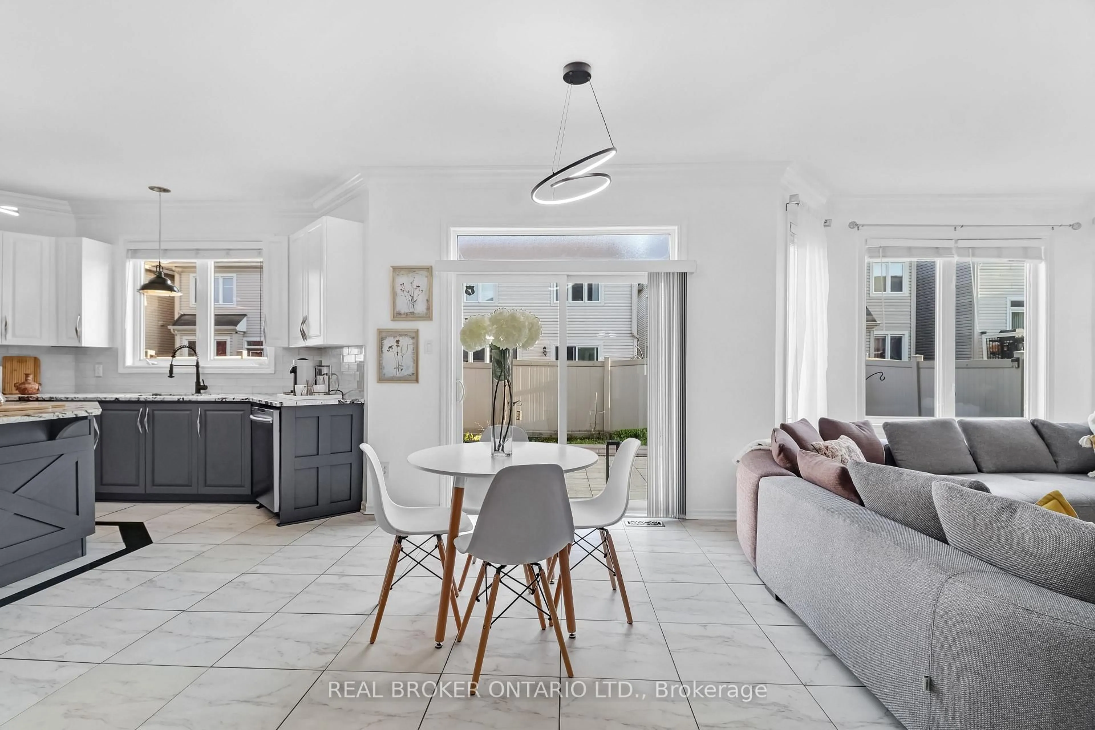 Open concept kitchen, ceramic/tile floor for 3454 River Run Ave, Ottawa Ontario K2J 0R8