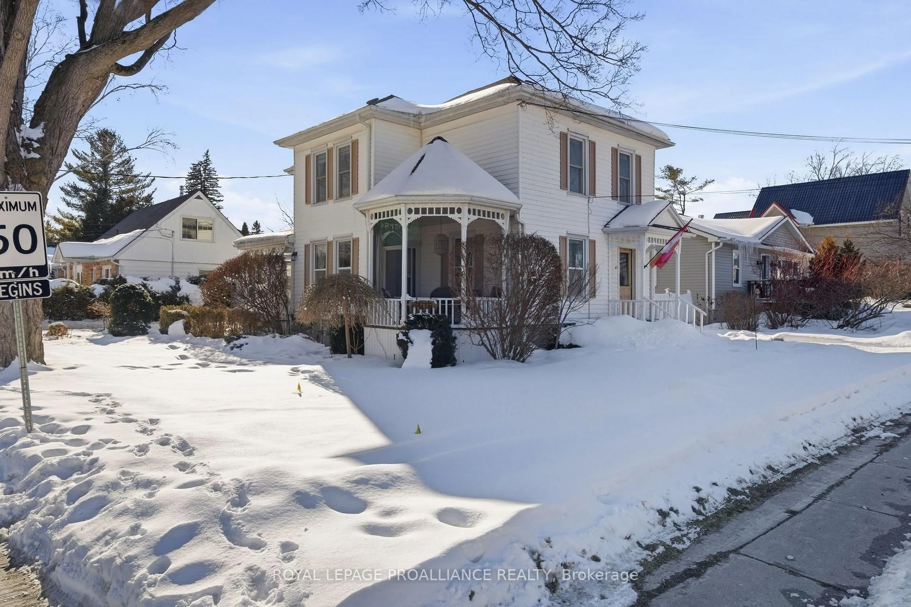 A pic from outside/outdoor area/front of a property/back of a property/a pic from drone, street for 47 Paul St, Prince Edward County Ontario K0K 2T0