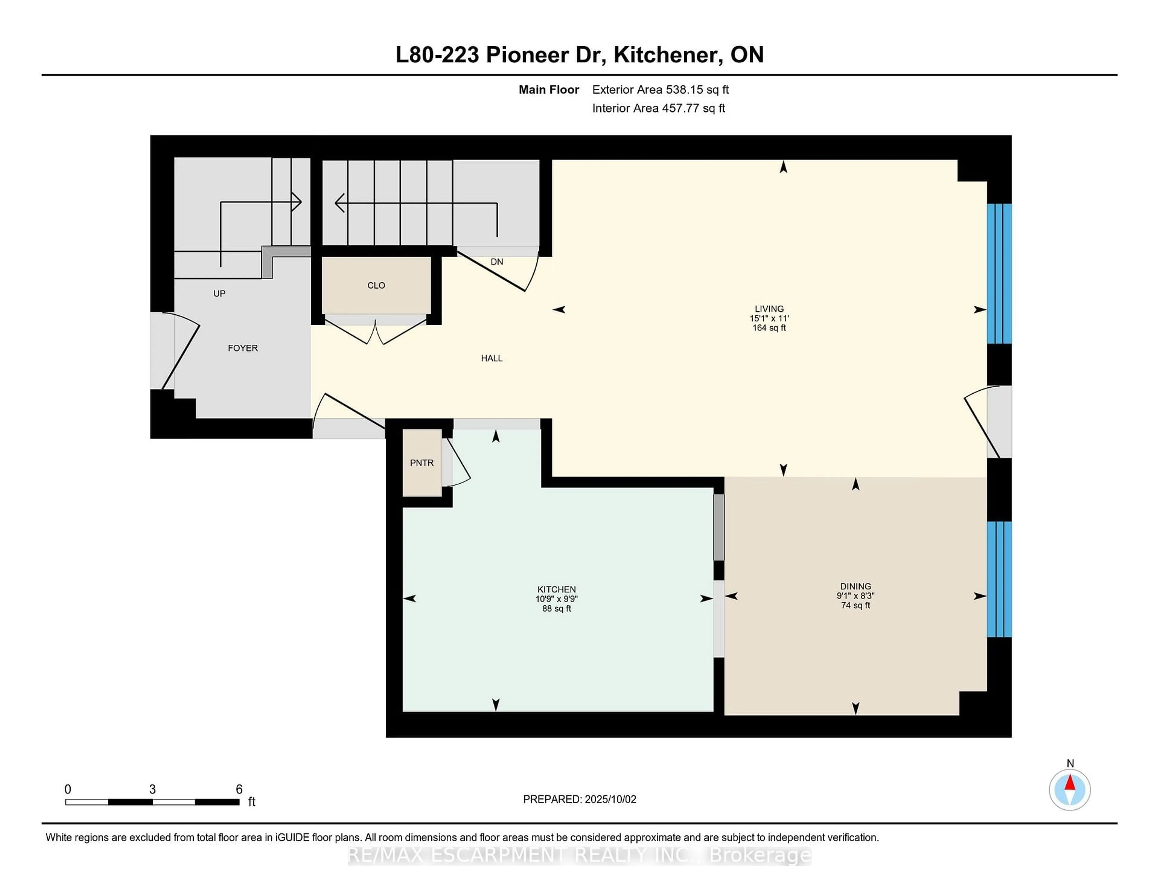 Floor plan for 223 Pioneer Dr #L80, Kitchener Ontario N2P 1L9