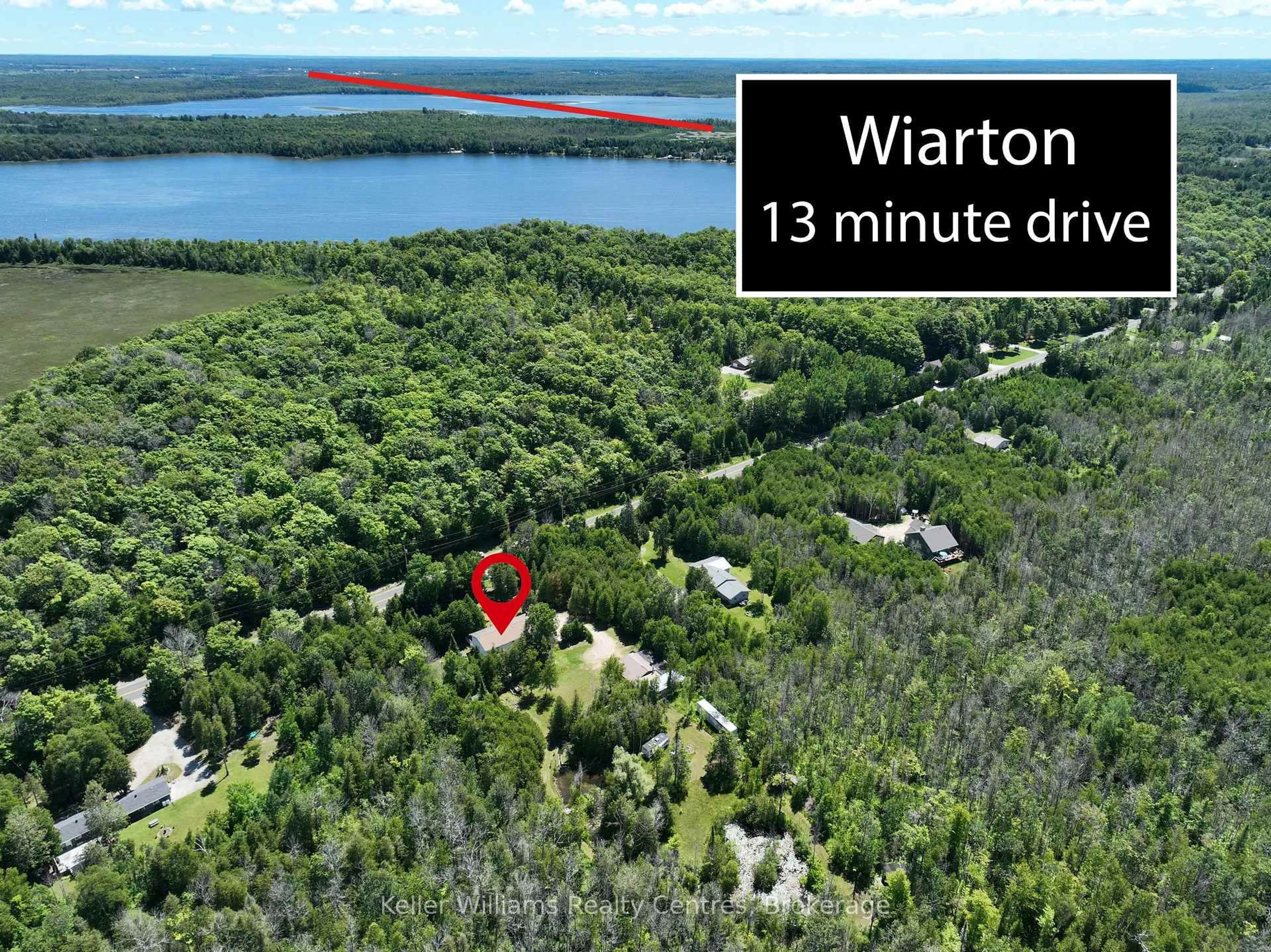 A pic from outside/outdoor area/front of a property/back of a property/a pic from drone, water/lake/river/ocean view for 172 BRYANT St, South Bruce Peninsula Ontario N0H 2T0