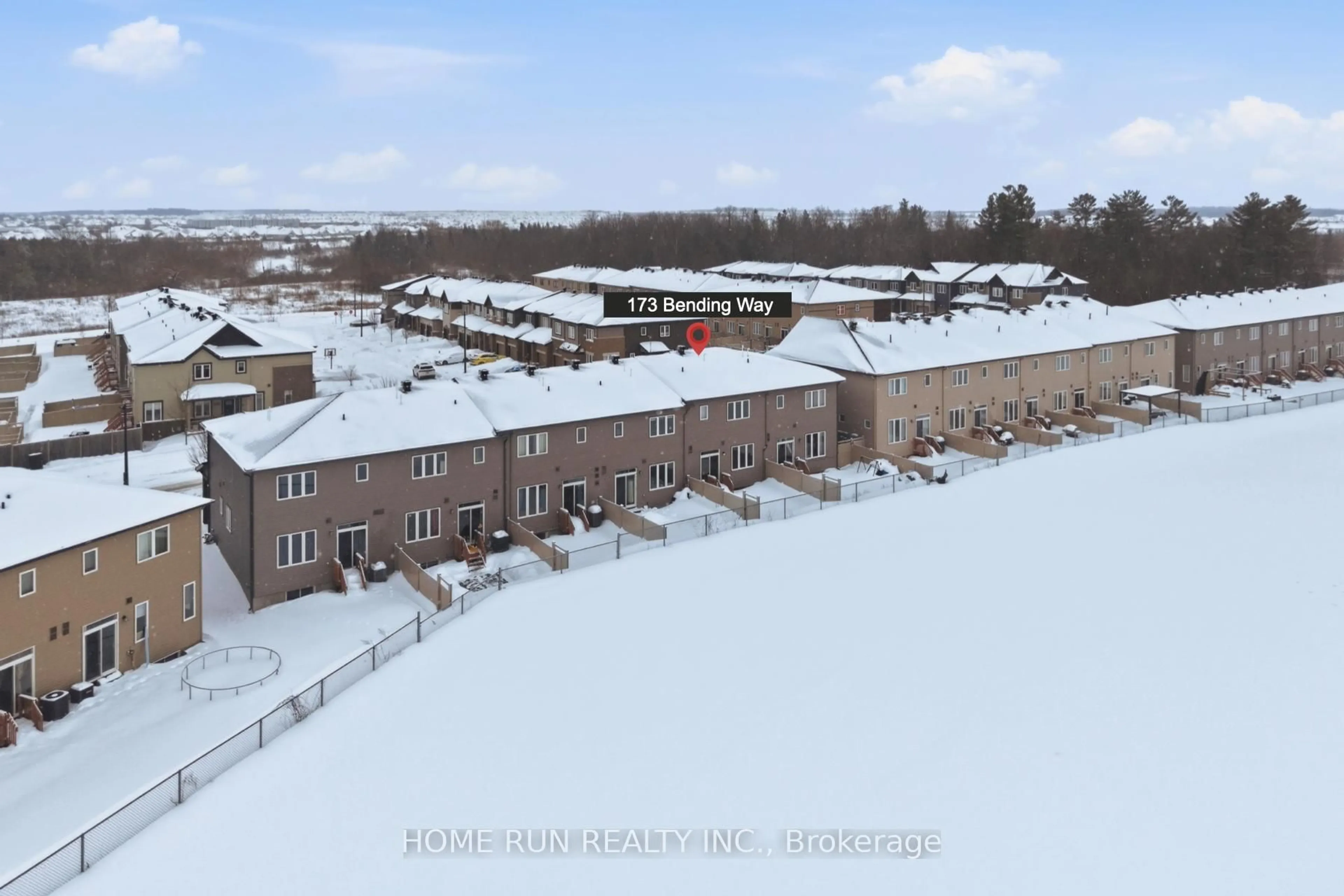 A pic from outside/outdoor area/front of a property/back of a property/a pic from drone, mountain view for 173 Bending Way, Ottawa Ontario K2J 6P2