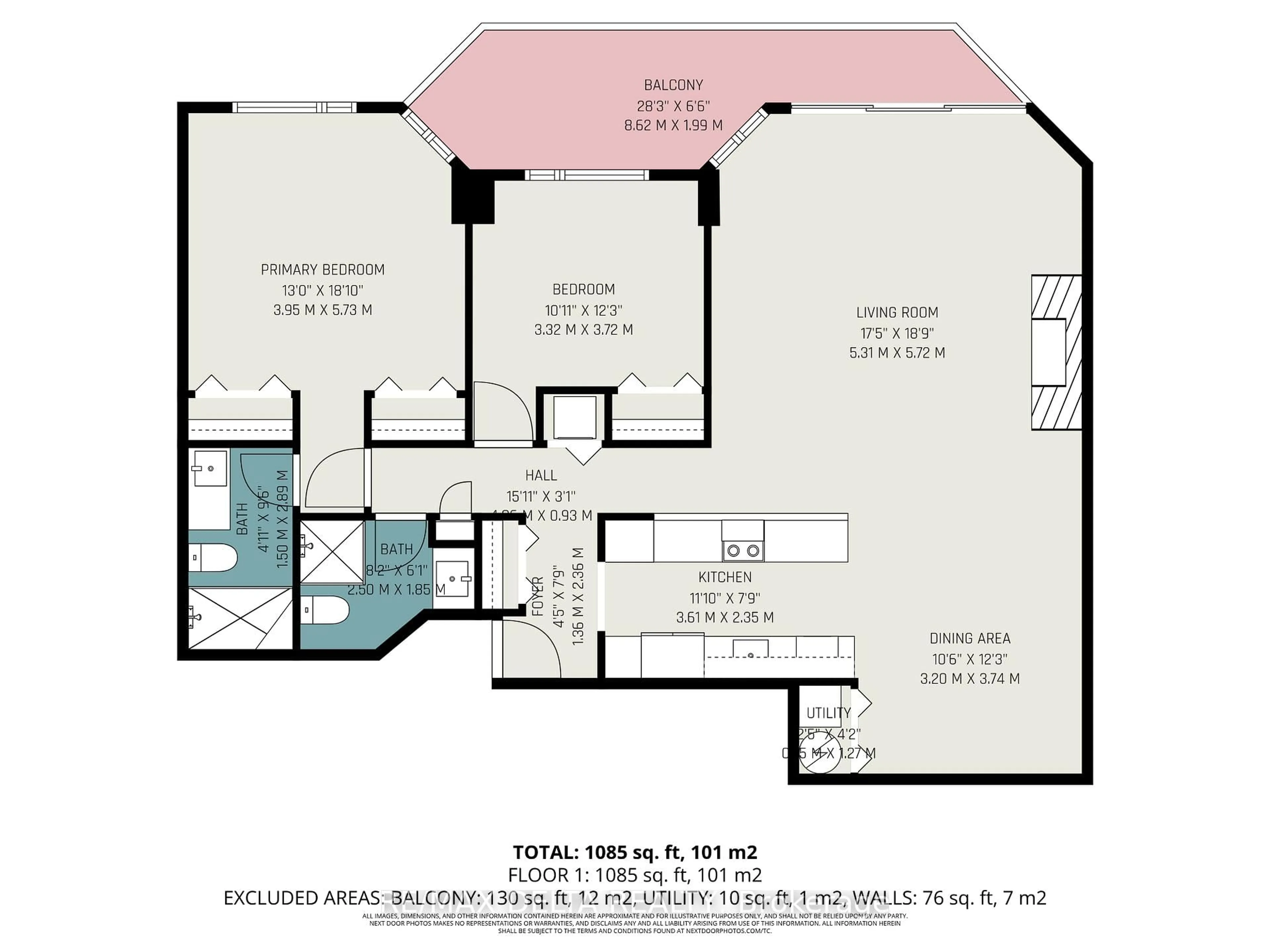 Floor plan for 295 Gilmour St #304, Ottawa Ontario K2P 0P7