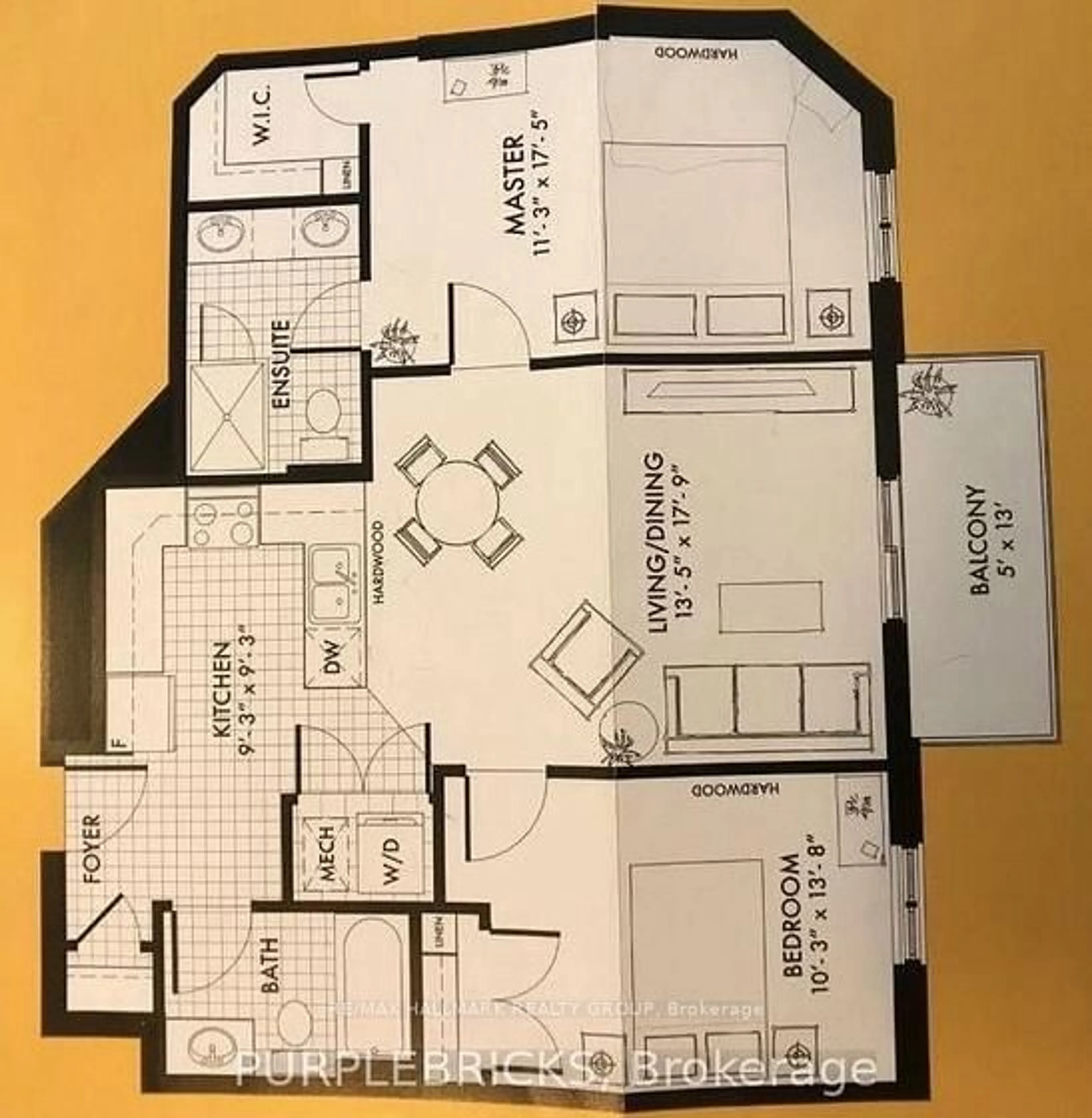 Floor plan for 1201 Ohio St #401, Ottawa Ontario K1H 0A1