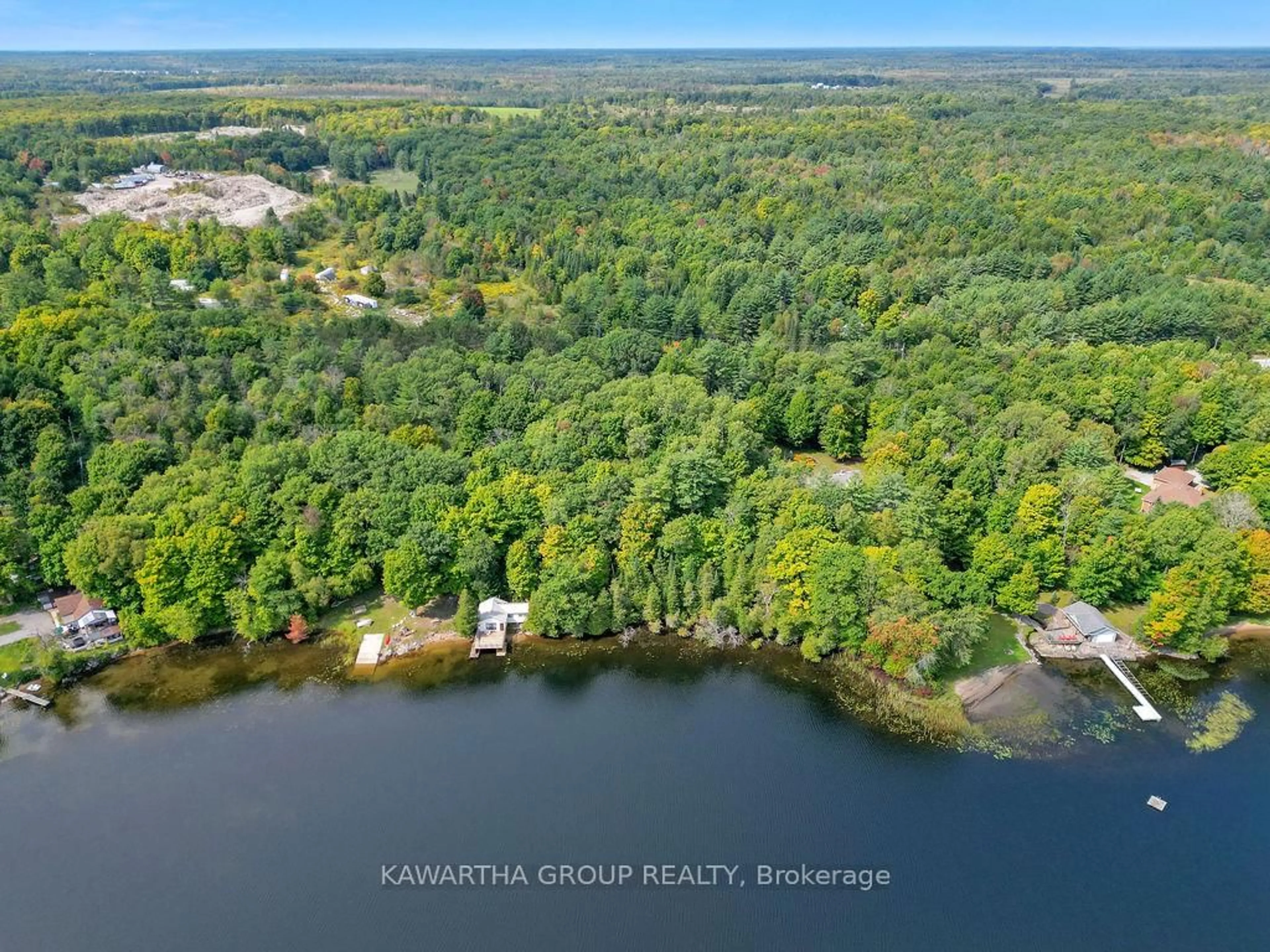 A pic from outside/outdoor area/front of a property/back of a property/a pic from drone, water/lake/river/ocean view for 7190 35 Highway, Kawartha Lakes Ontario K0M 1K0