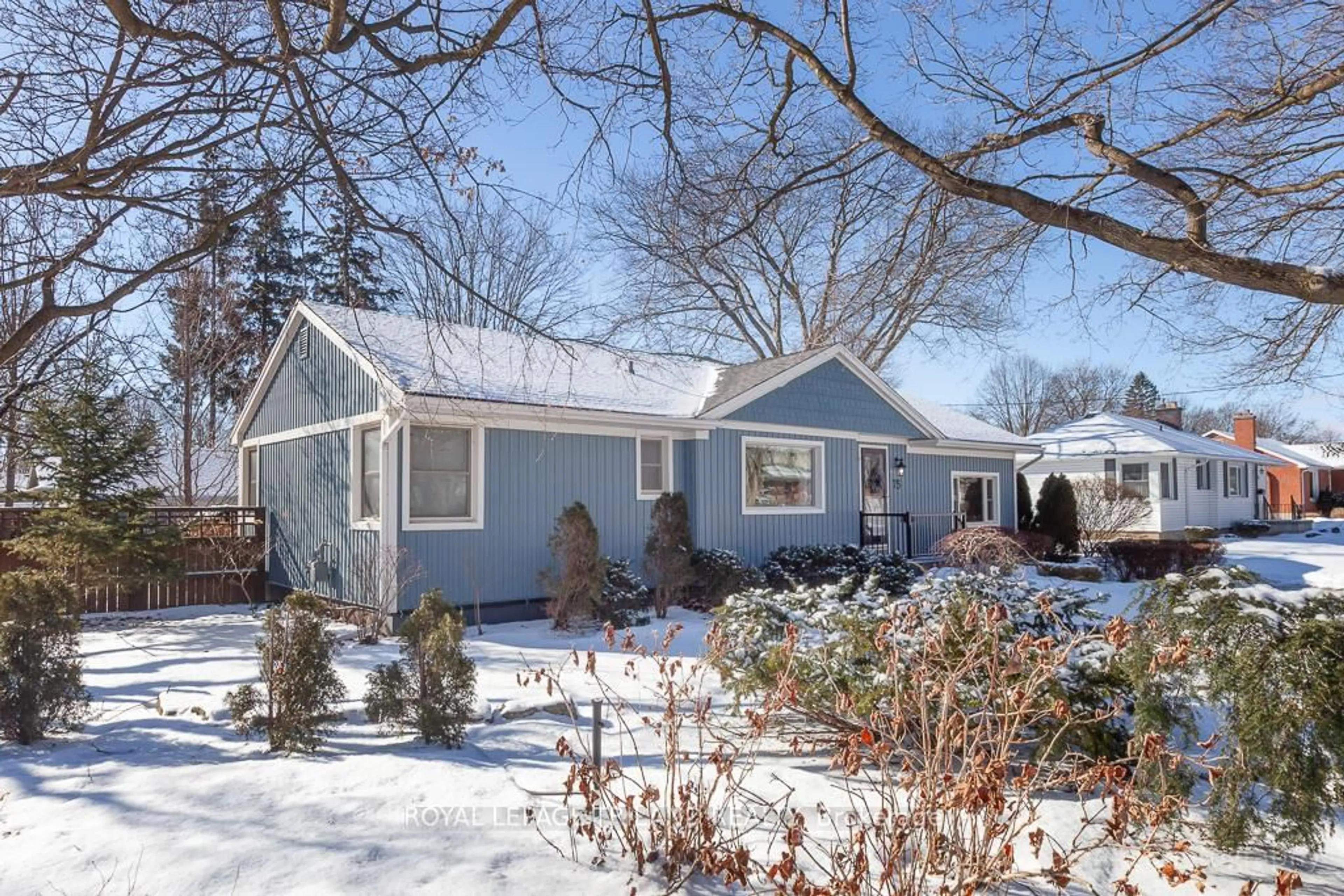 Home with vinyl exterior material, street for 75 David St, London South Ontario N6P 1B4