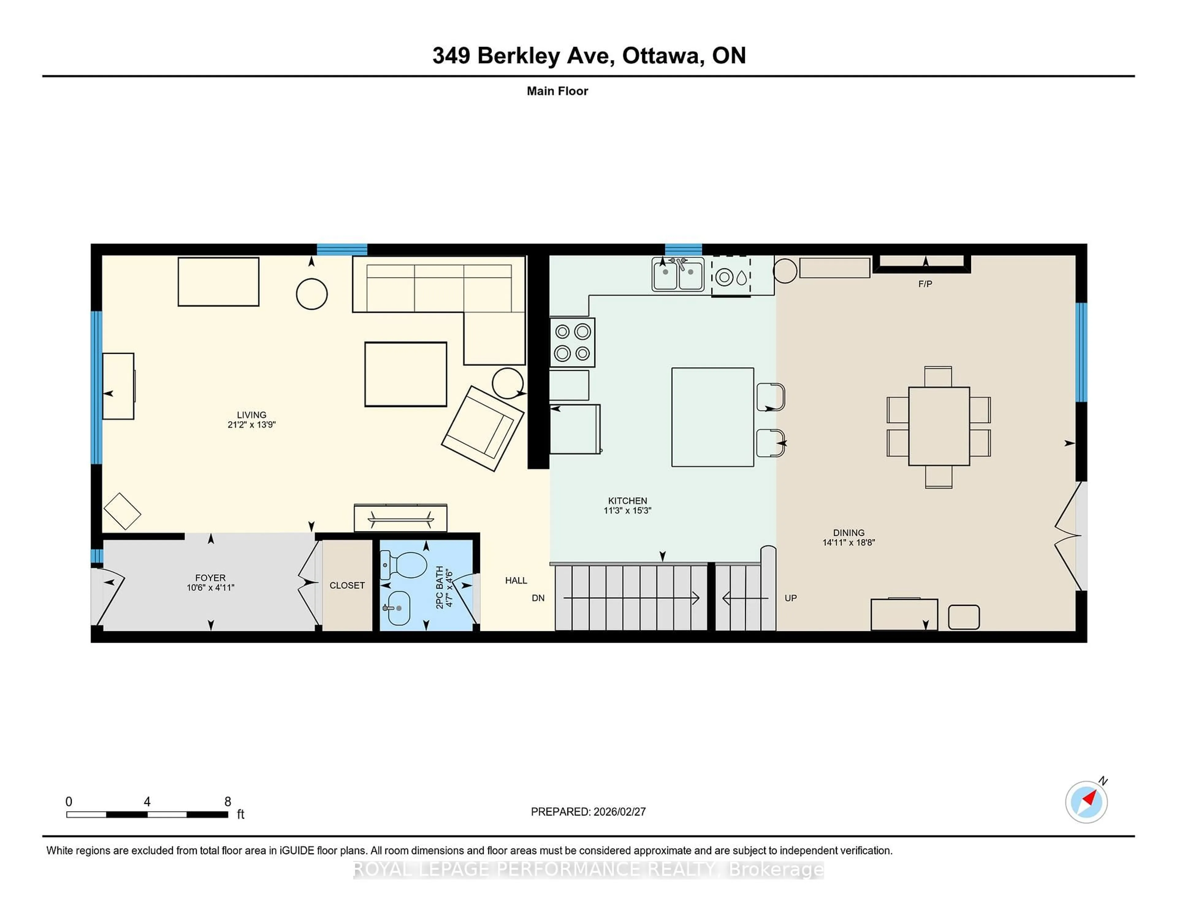 Floor plan for 349 Berkley Ave, Ottawa Ontario K2A 2G9