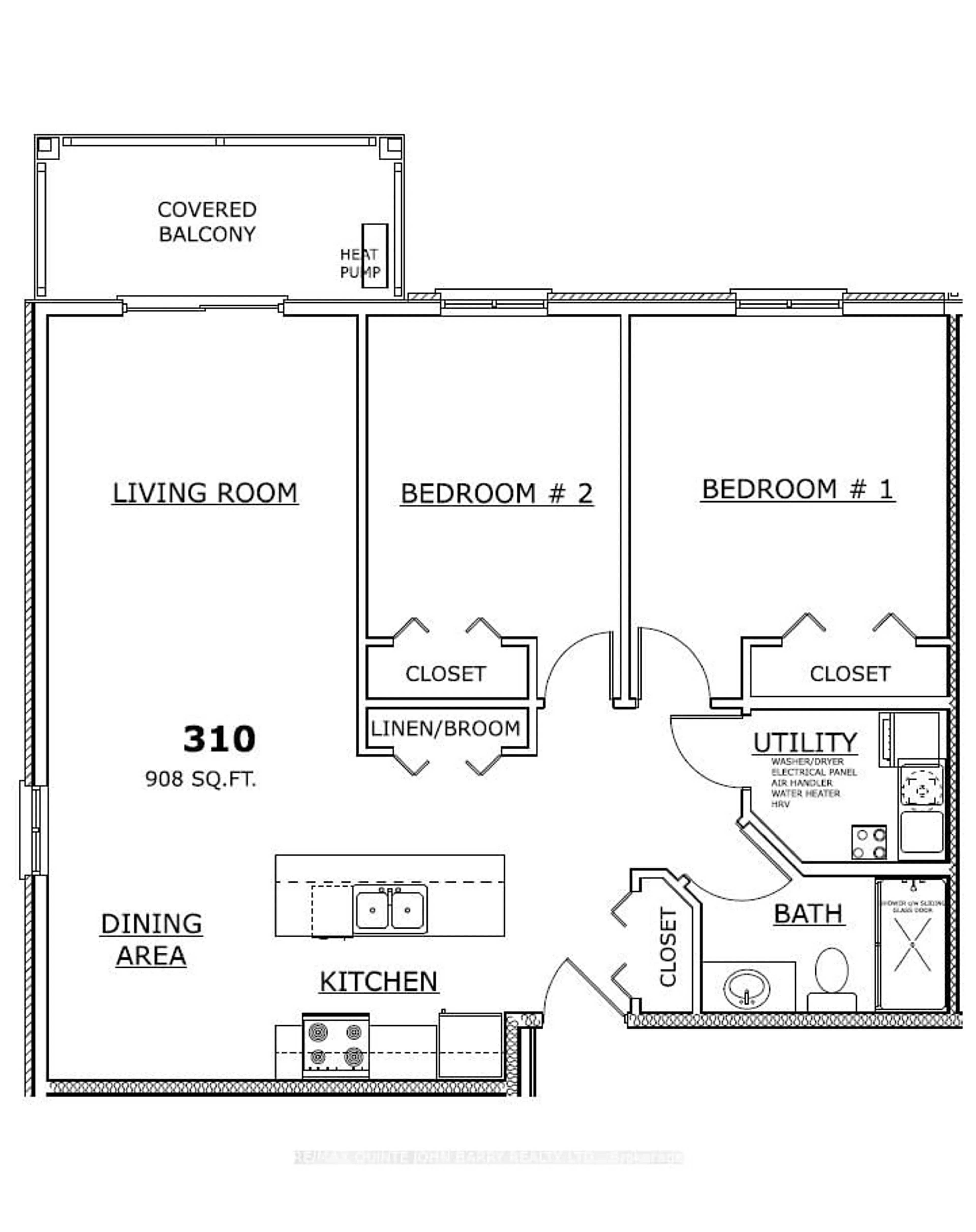 Floor plan for 310-10 Hillside Meadow Dr, Quinte West Ontario K8V 0J7