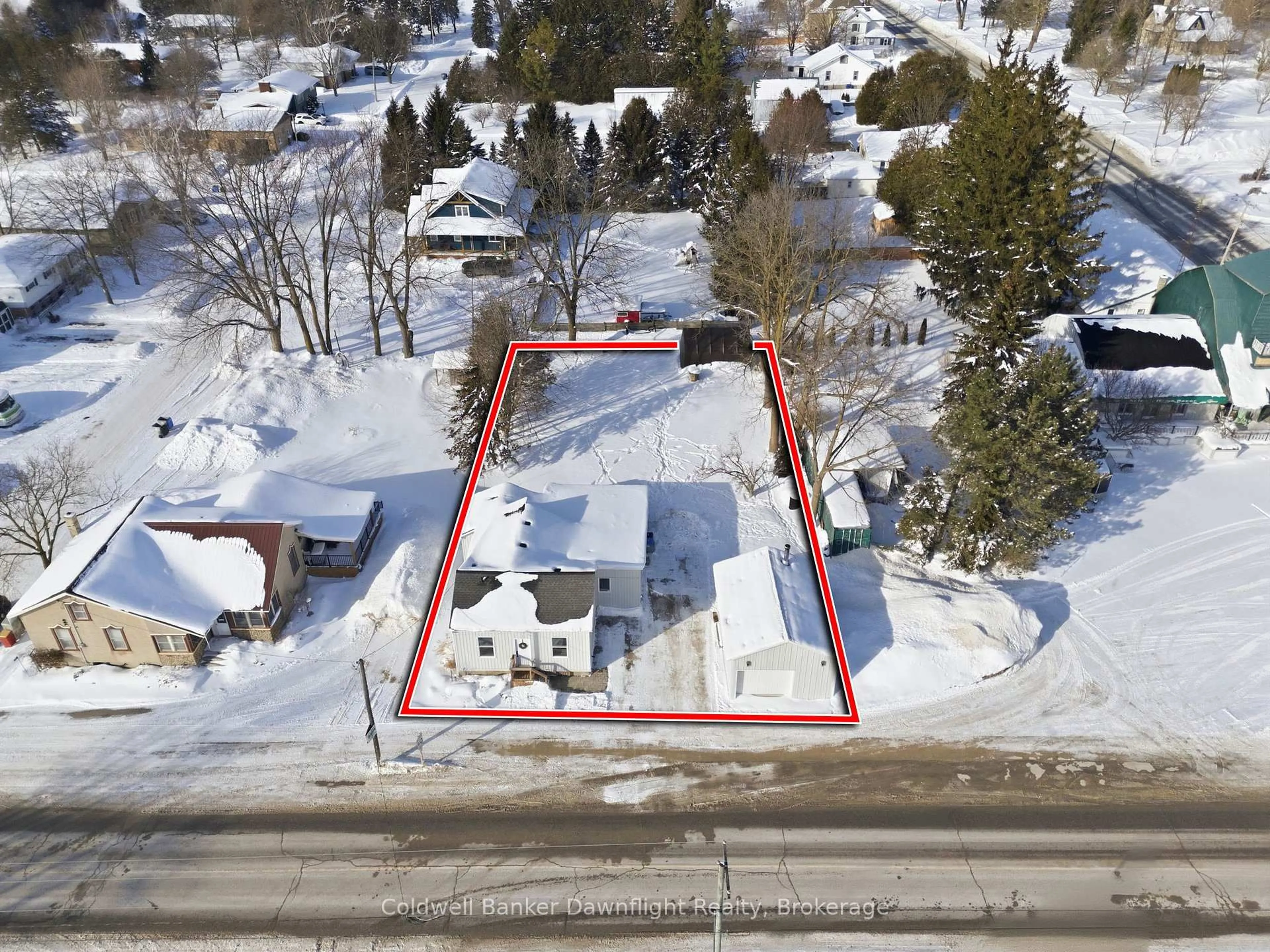 A pic from outside/outdoor area/front of a property/back of a property/a pic from drone, street for 24 Mill Rd, Bluewater Ontario N0M 1J0