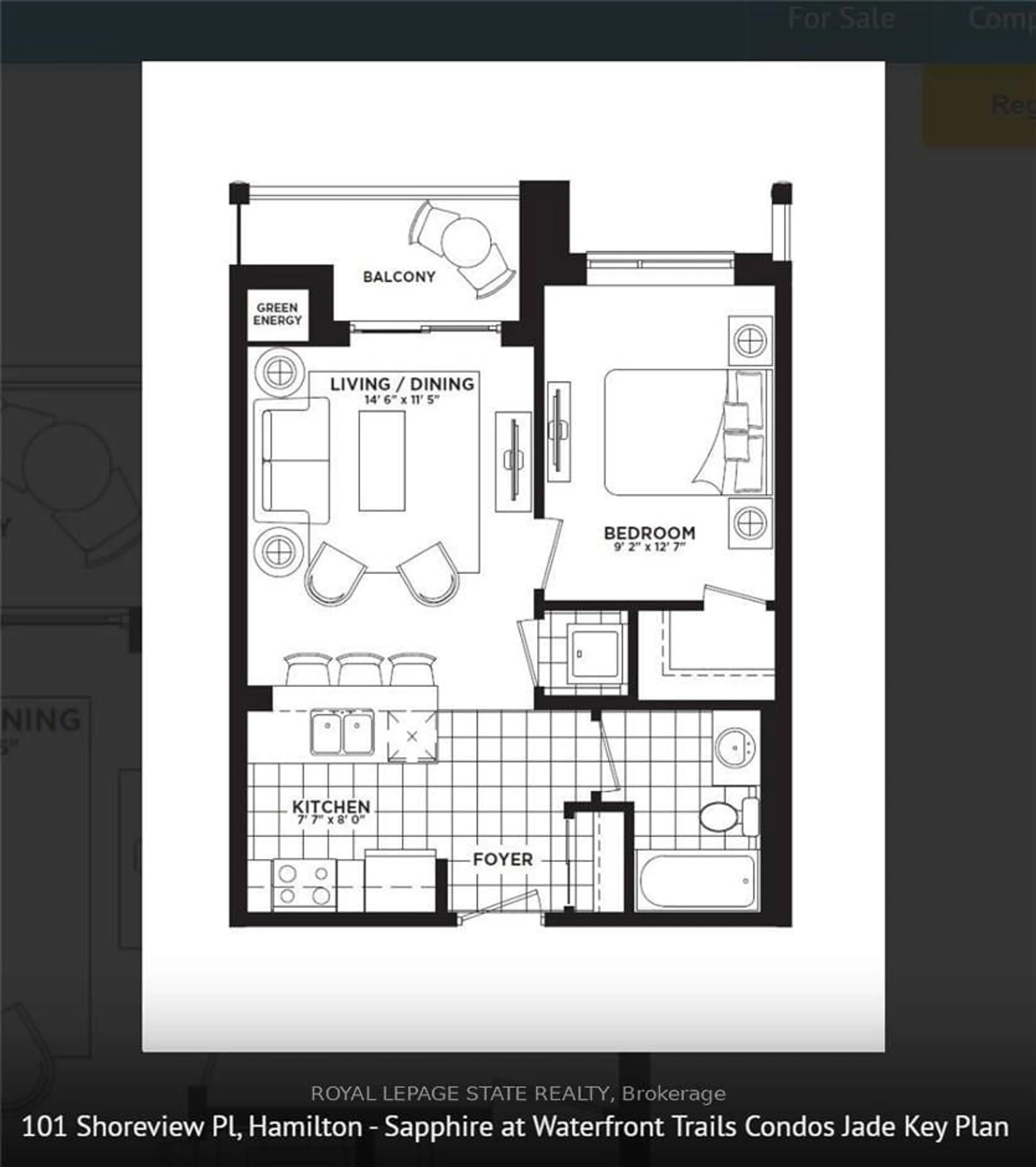 Floor plan for 101 Shoreview Pl #123, Hamilton Ontario L8E 0K2