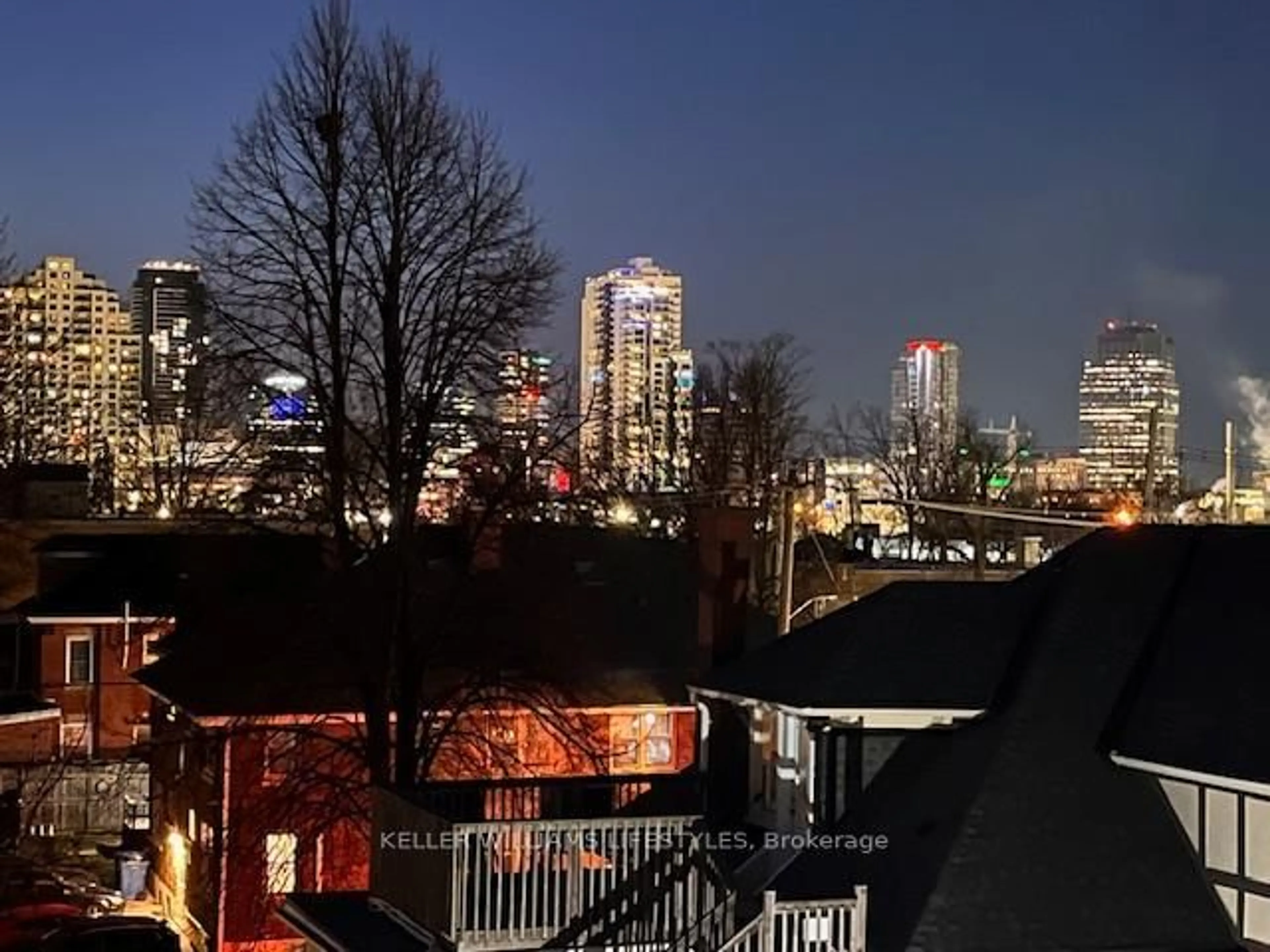 Patio, city buildings view from balcony for 89 Ridout St #409, London South Ontario N6C 3X2