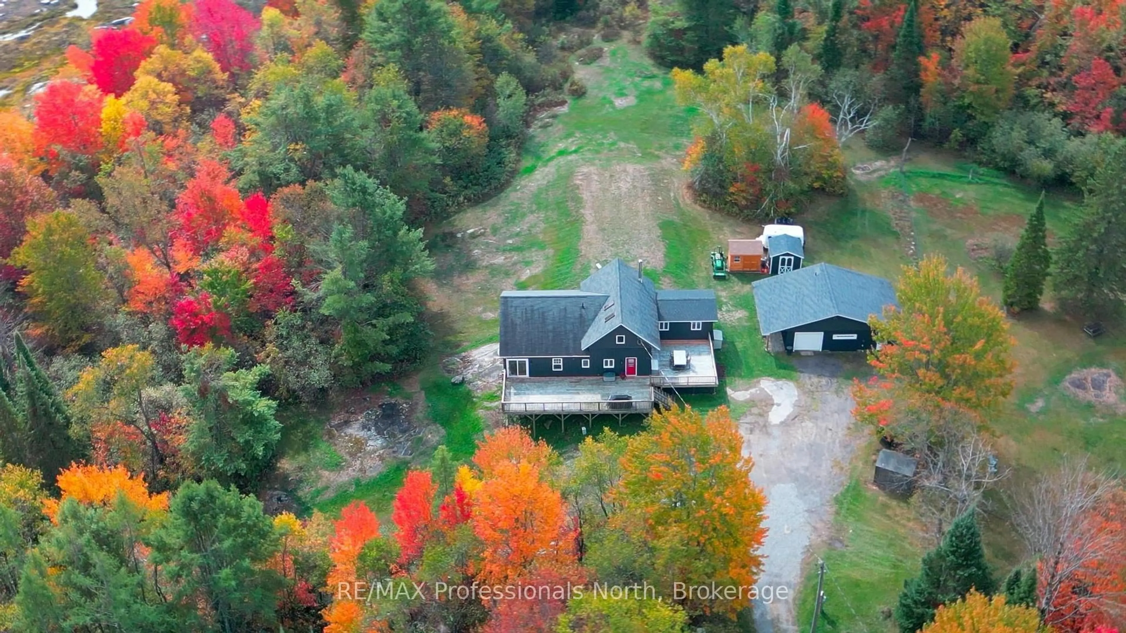 A pic from outside/outdoor area/front of a property/back of a property/a pic from drone, unknown for 1110 Sedgwick Rd, Minden Hills Ontario K0M 2K0