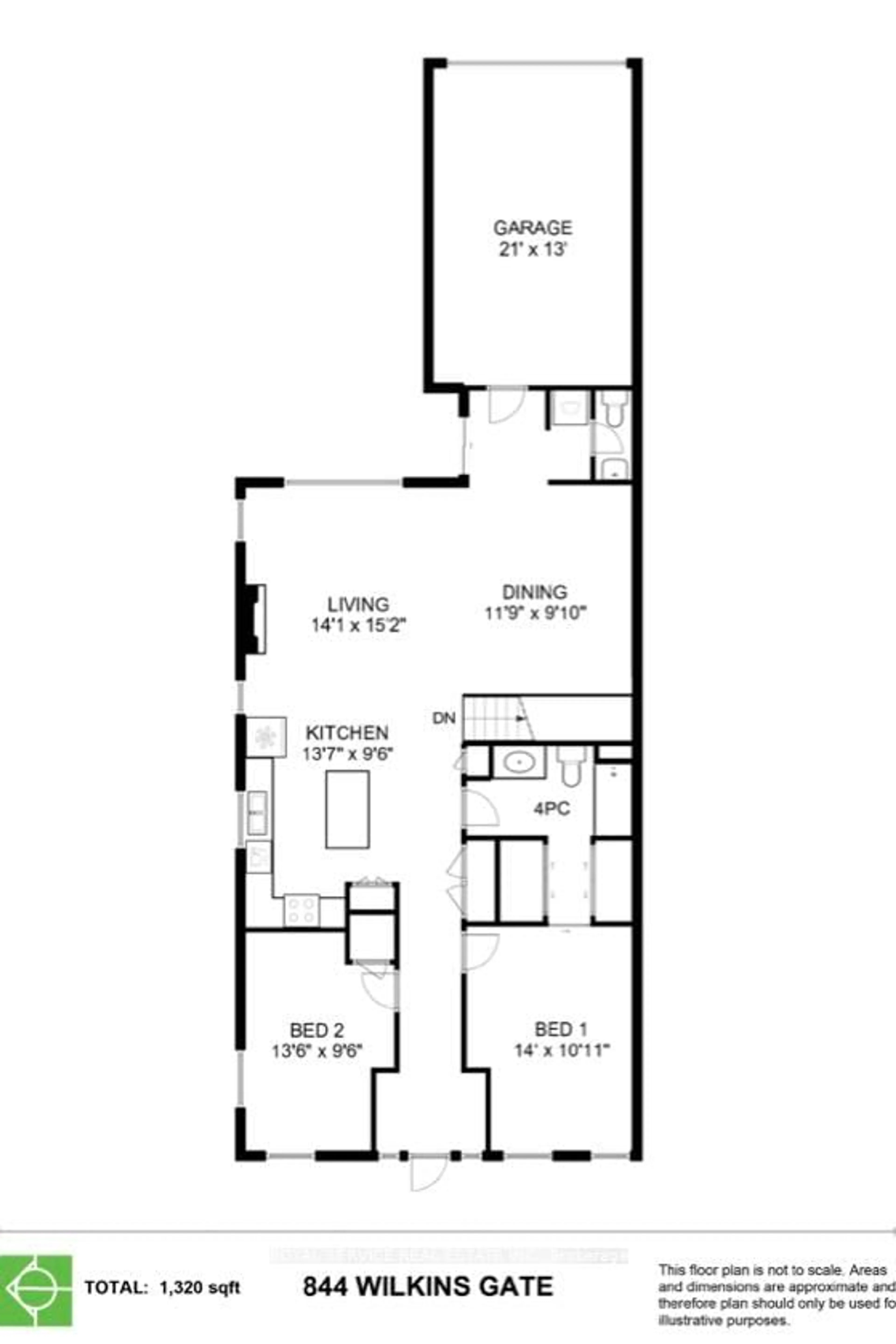 Floor plan for 844 Wilkins Gate, Cobourg Ontario K9A 0C1