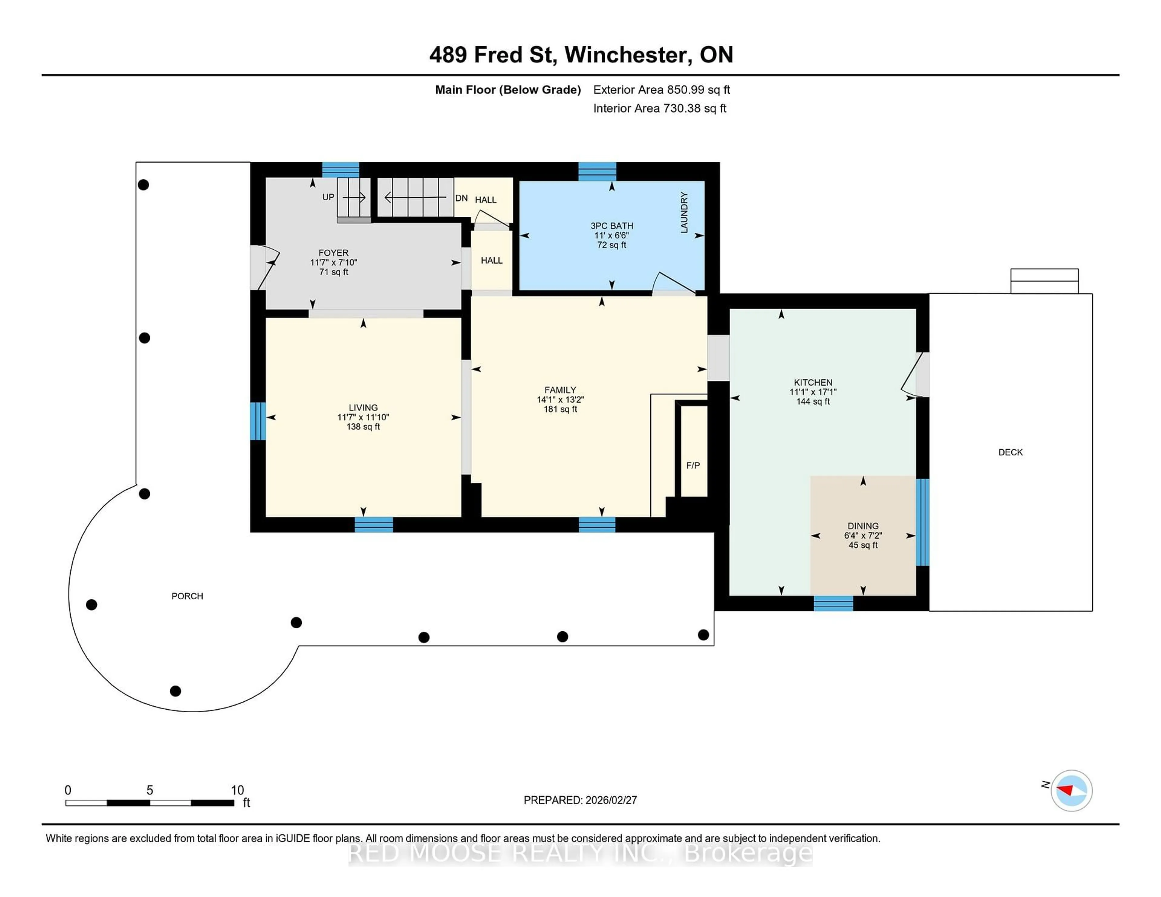 Floor plan for 489 Fred St, North Dundas Ontario K0C 2K0