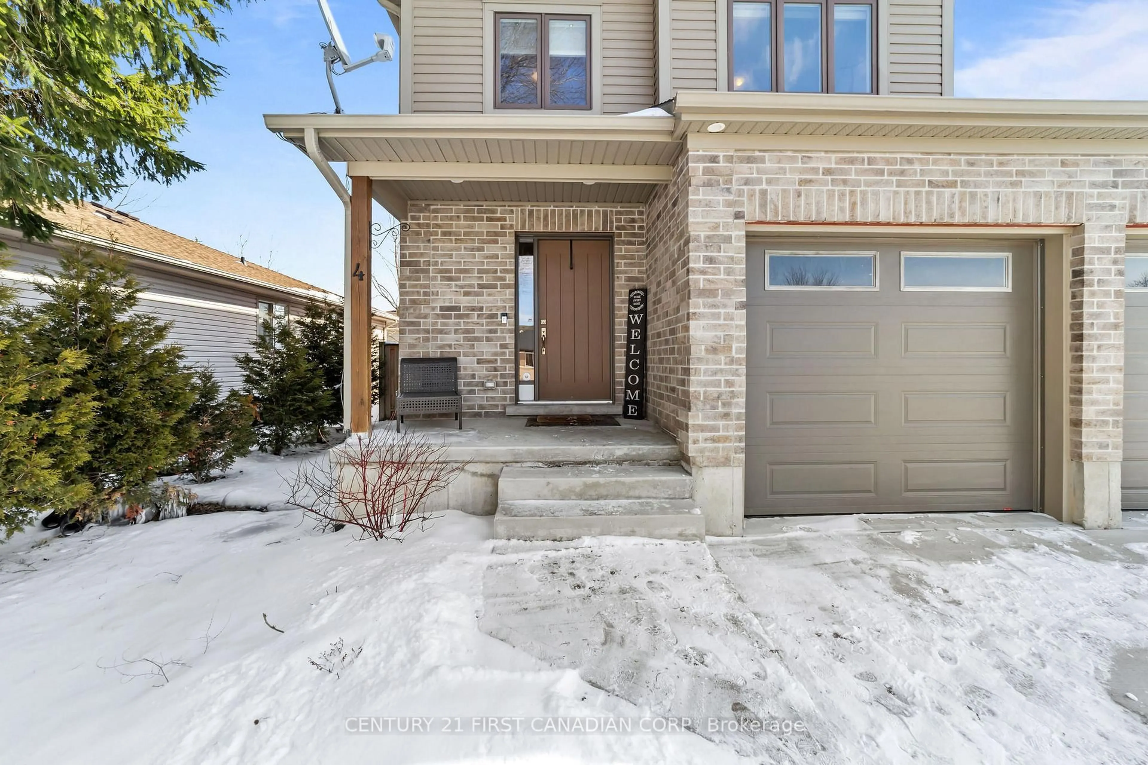 Home with brick exterior material, street for 4 Finch St, North Middlesex Ontario N0M 1A0