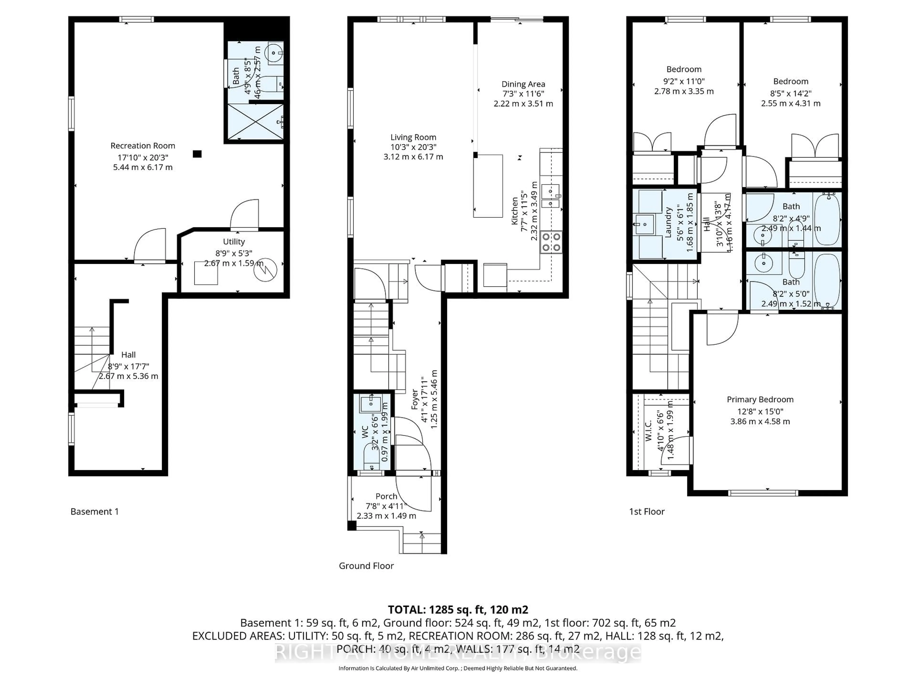 Floor plan for 32 Rolling Lane, Hamilton Ontario L8K 0A1