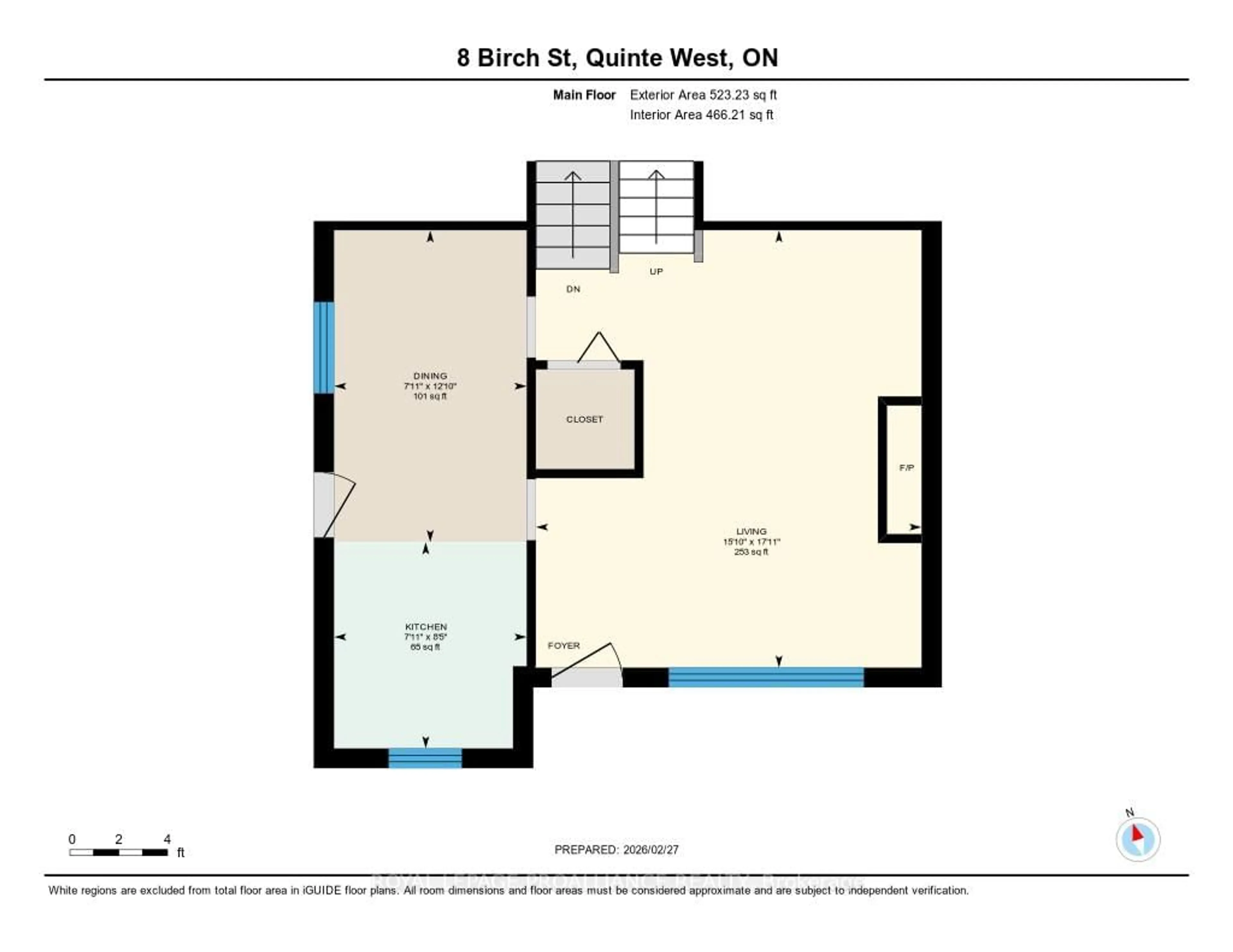 Floor plan for 8 Birch St, Quinte West Ontario K8V 6J1