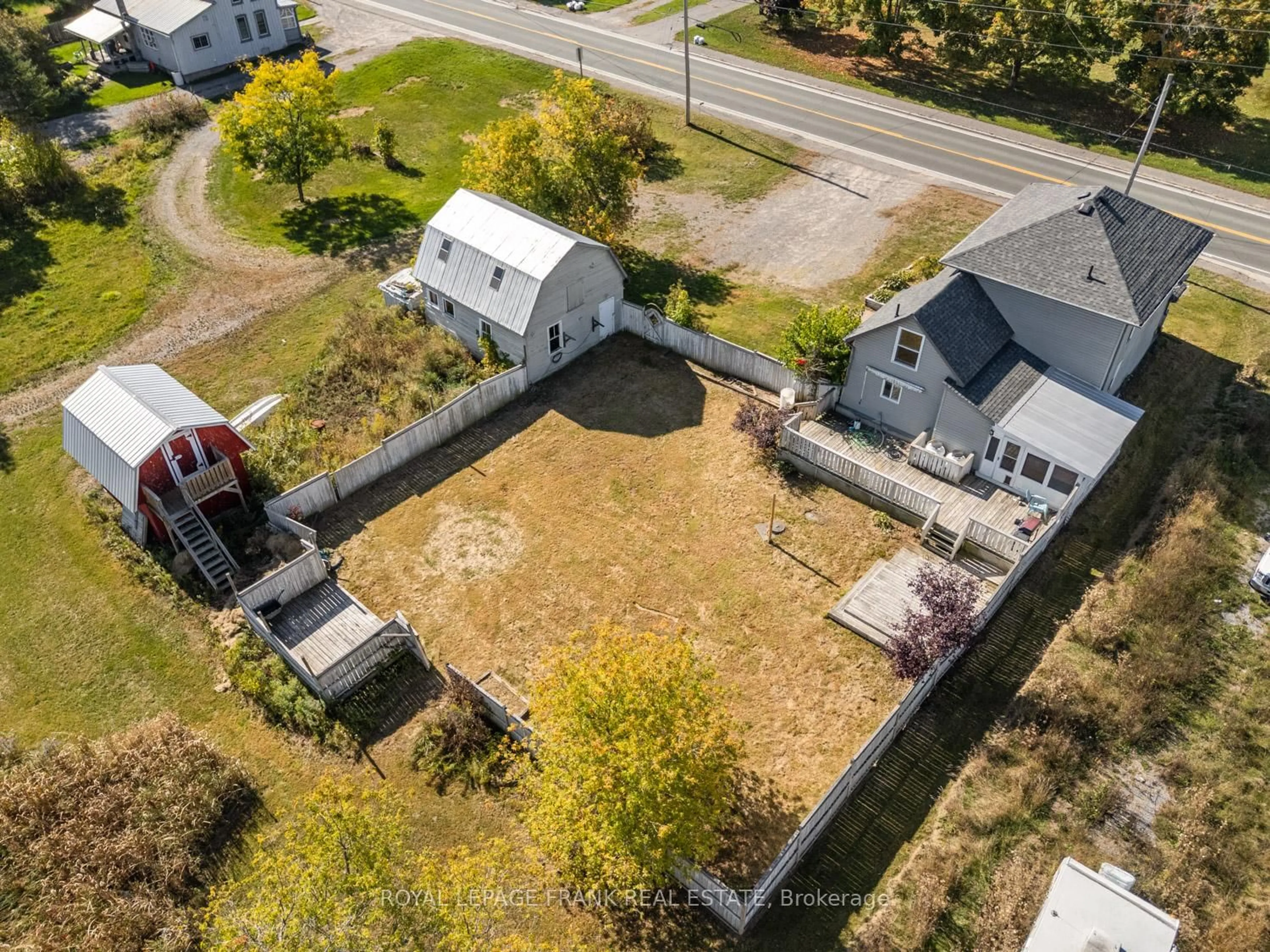 A pic from outside/outdoor area/front of a property/back of a property/a pic from drone, street for 15880 62 Highway, Madoc Ontario K0K 1Y0