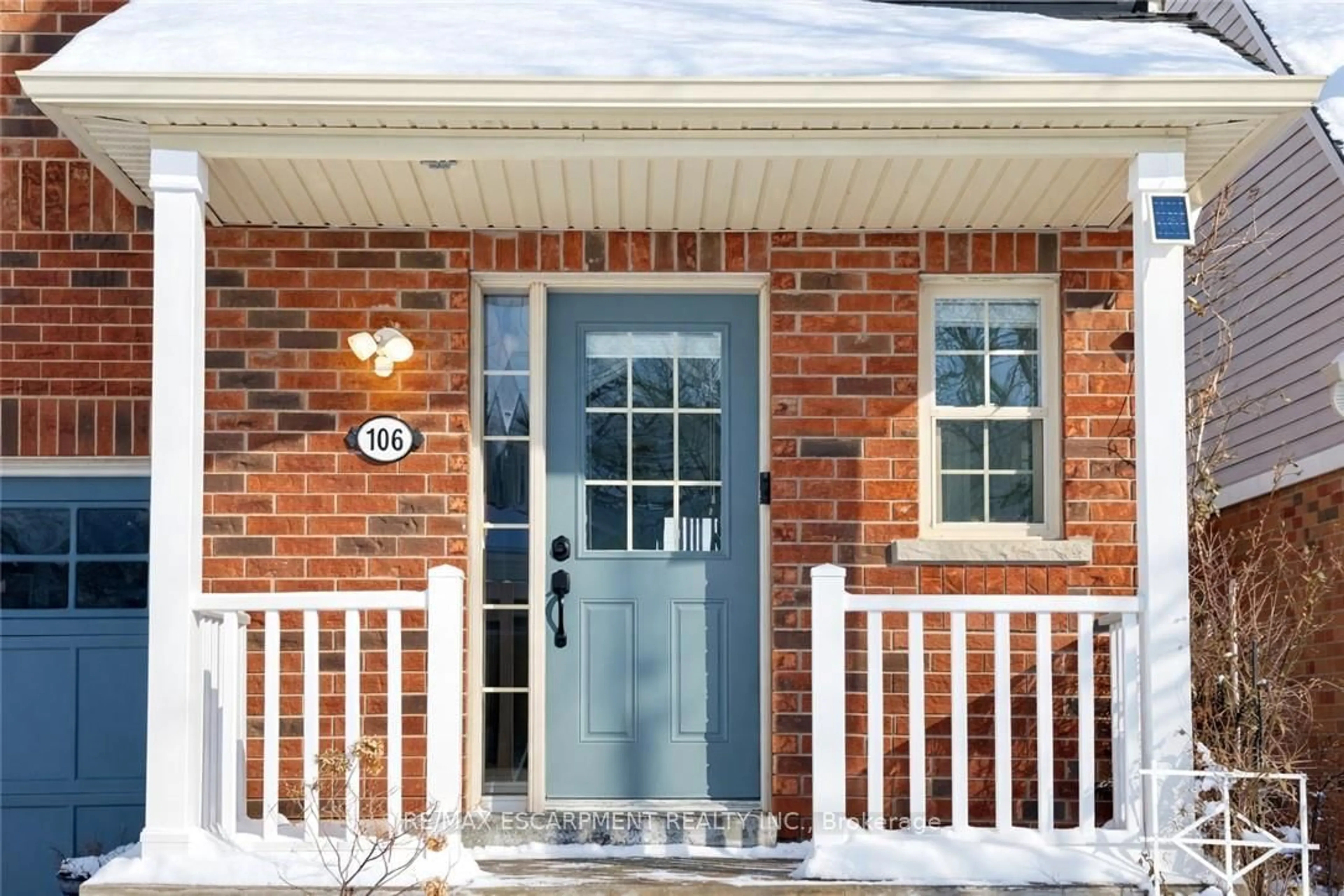 Home with brick exterior material, street for 106 Voyager Pass, Hamilton Ontario L0R 1C0