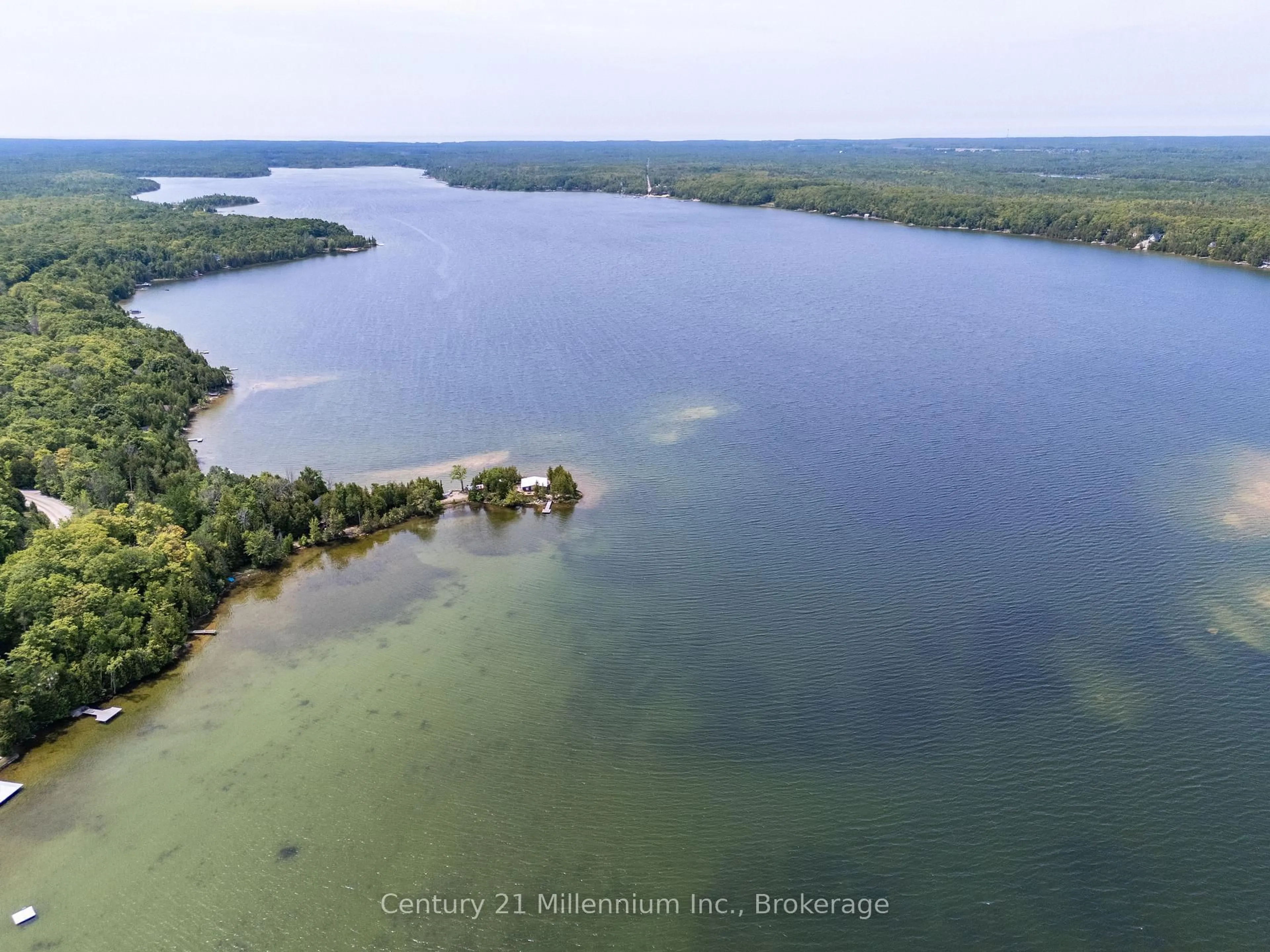 A pic from outside/outdoor area/front of a property/back of a property/a pic from drone, water/lake/river/ocean view for 149 Tammy's Cove Rd, Northern Bruce Peninsula Ontario N0H 1W0