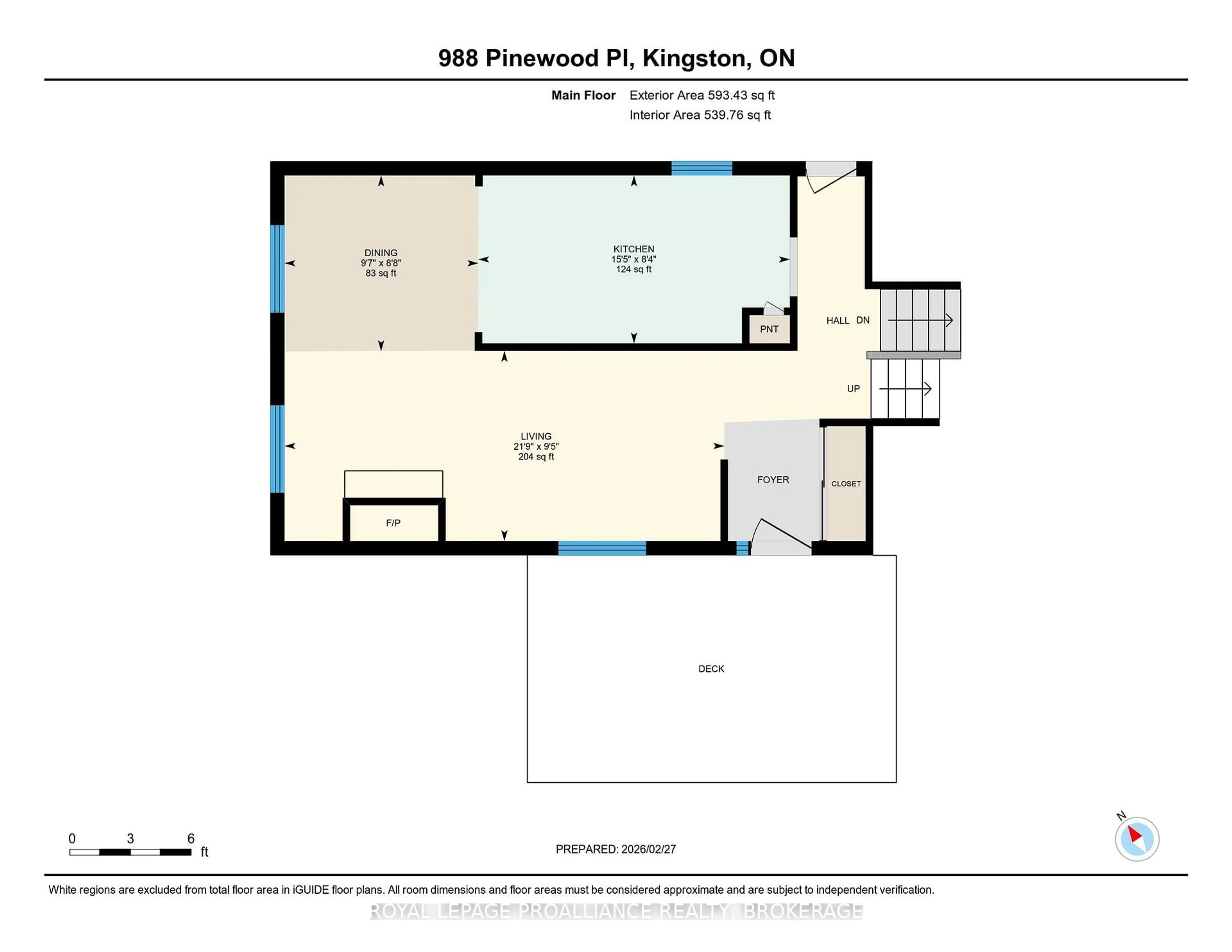 Floor plan for 988 Pinewood Pl, Kingston Ontario K7P 1L5