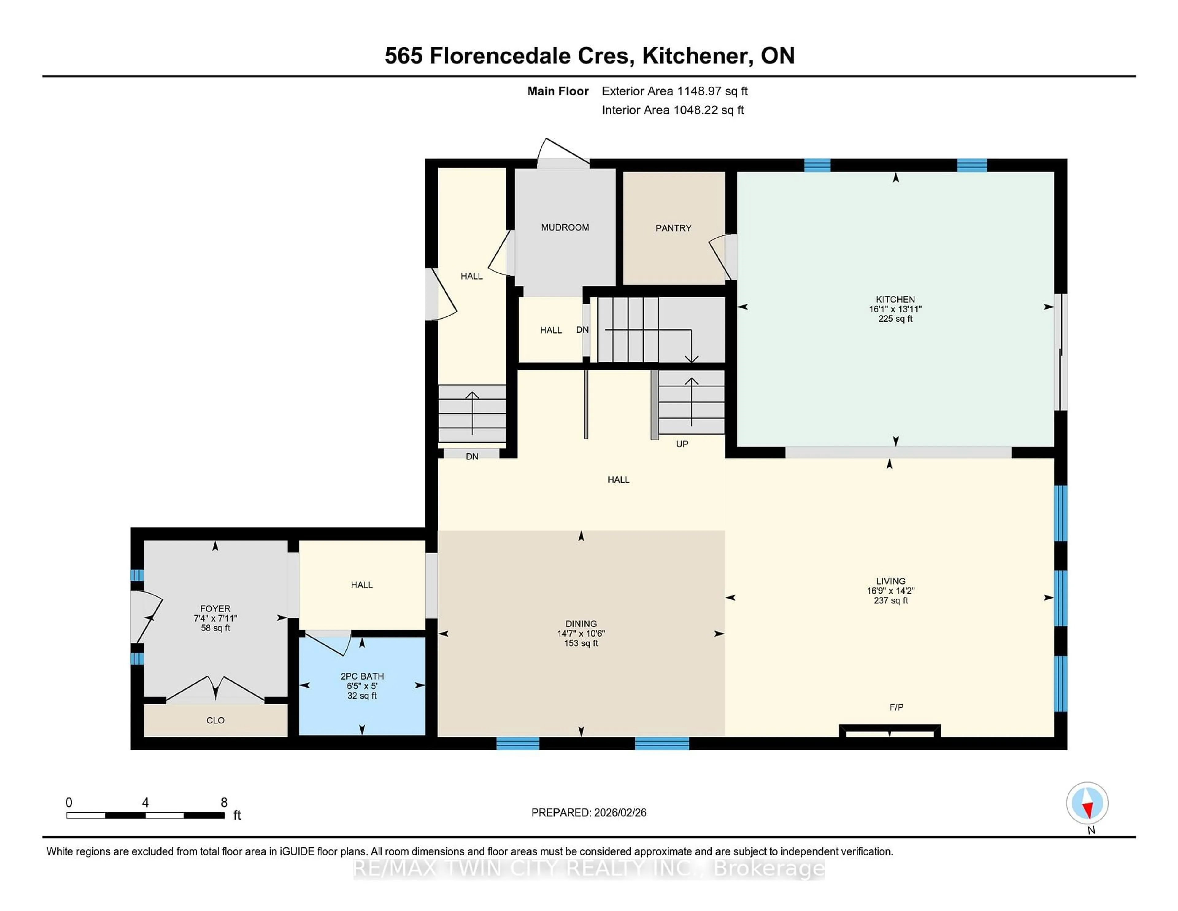Floor plan for 565 Florencedale Cres, Kitchener Ontario N2R 1T6