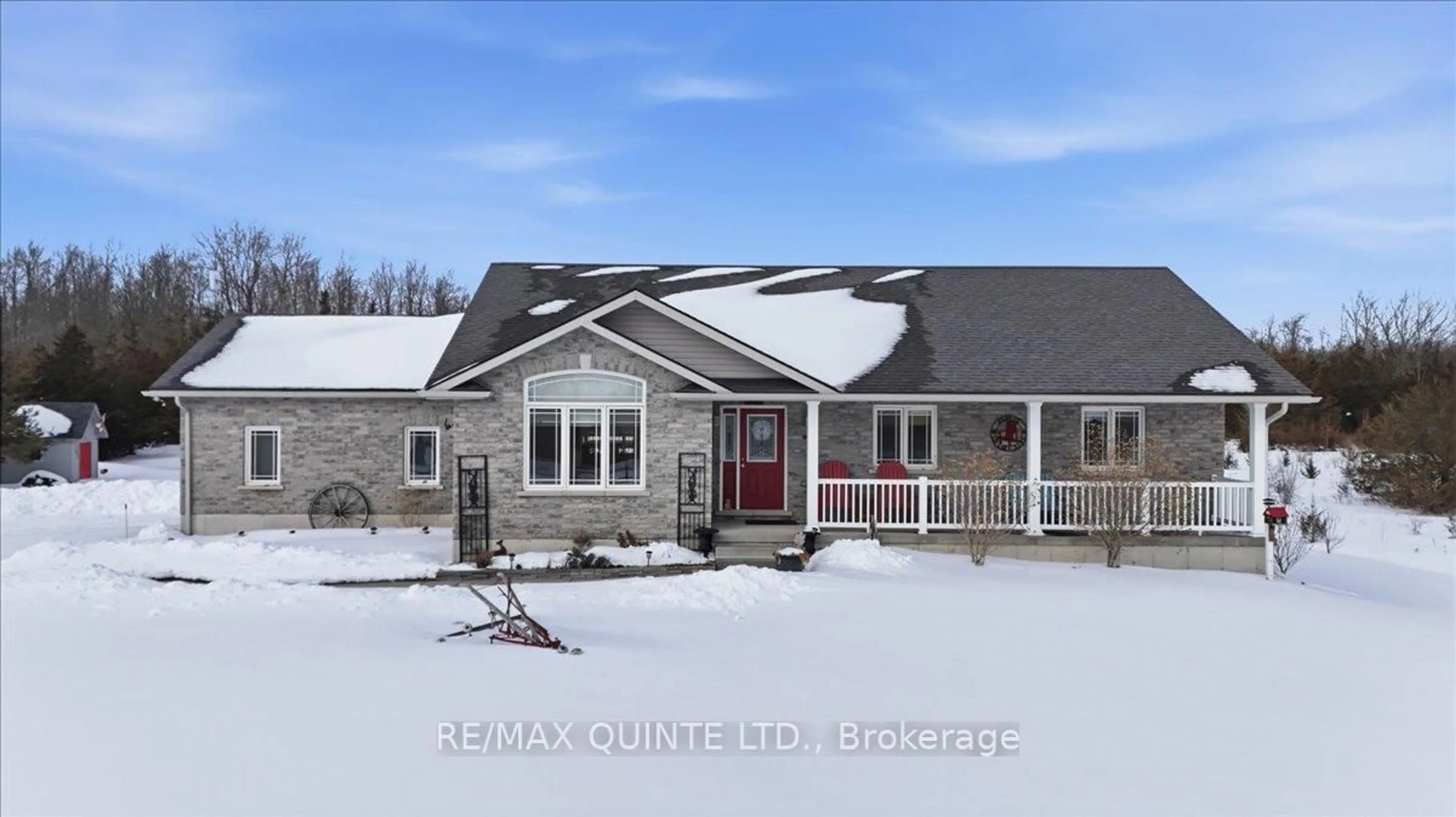 Home with vinyl exterior material, street for 355 Mitchells Crossroad, Prince Edward County Ontario K0K 2T0