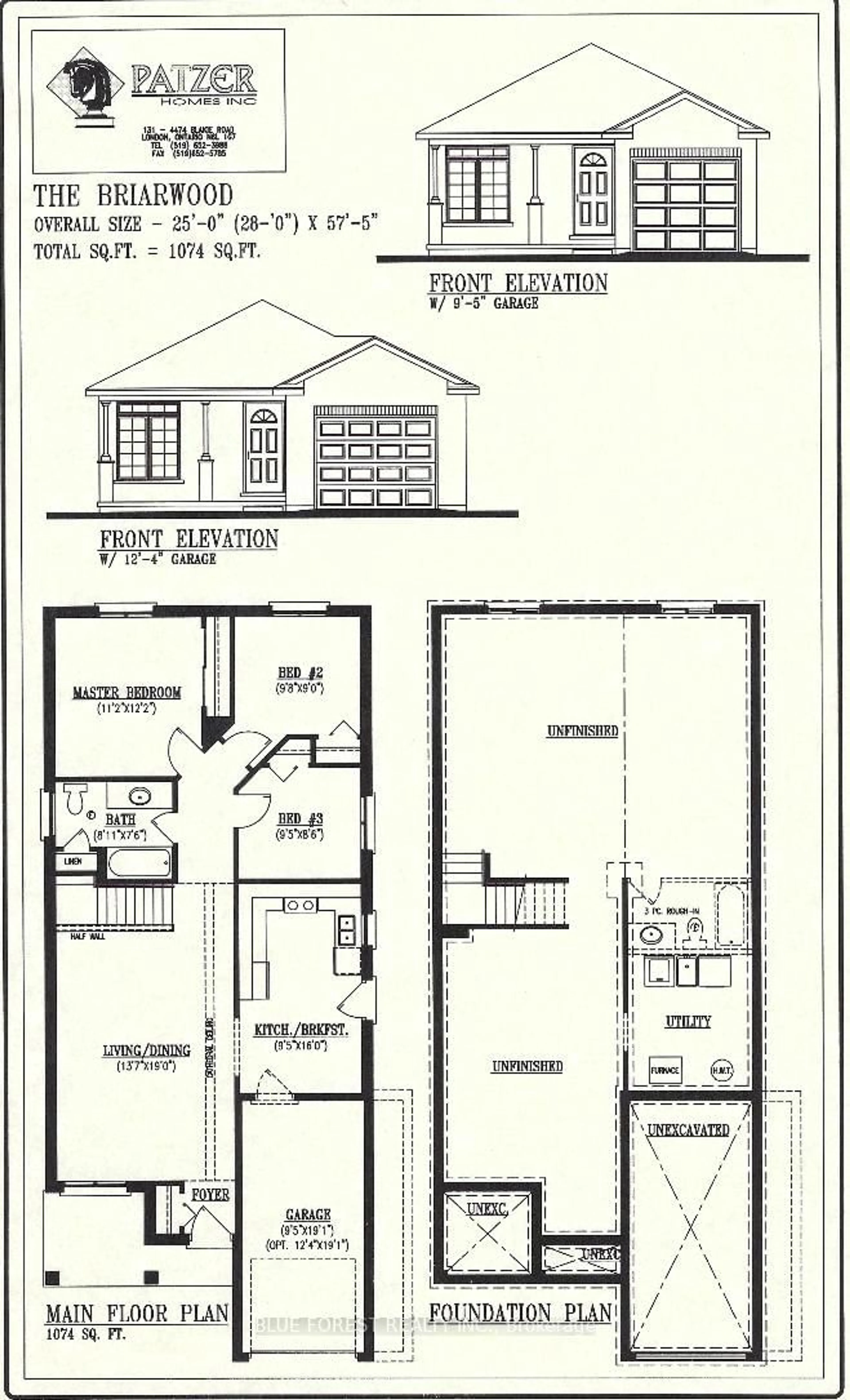 Floor plan for Lot 6 QUEENS Line, West Elgin Ontario N0L 2C0