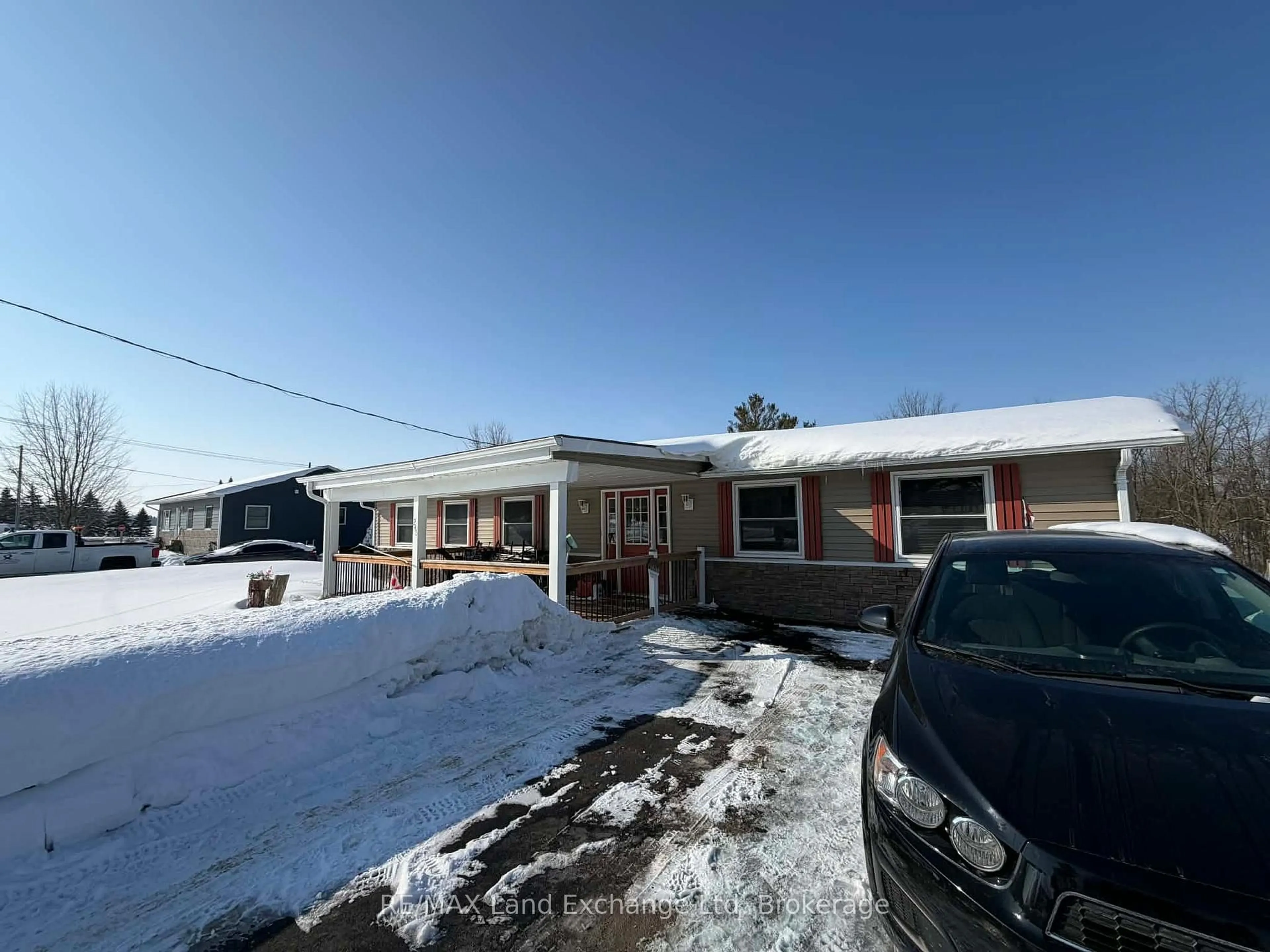 A pic from outside/outdoor area/front of a property/back of a property/a pic from drone, street for 246 Diagonal Rd, North Huron Ontario N0G 2W0