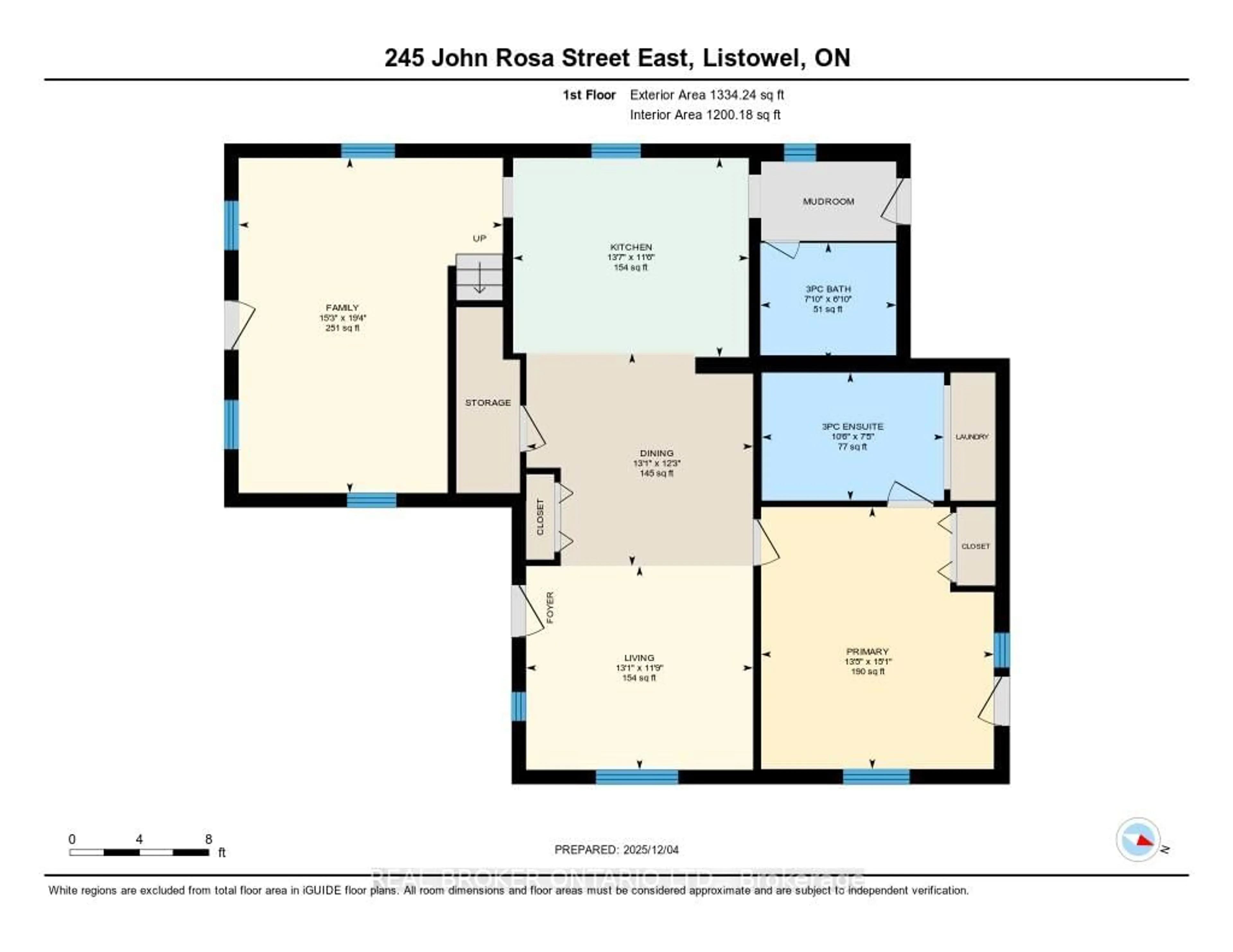 Floor plan for 245 John Rosa St, North Perth Ontario N4W 2H3