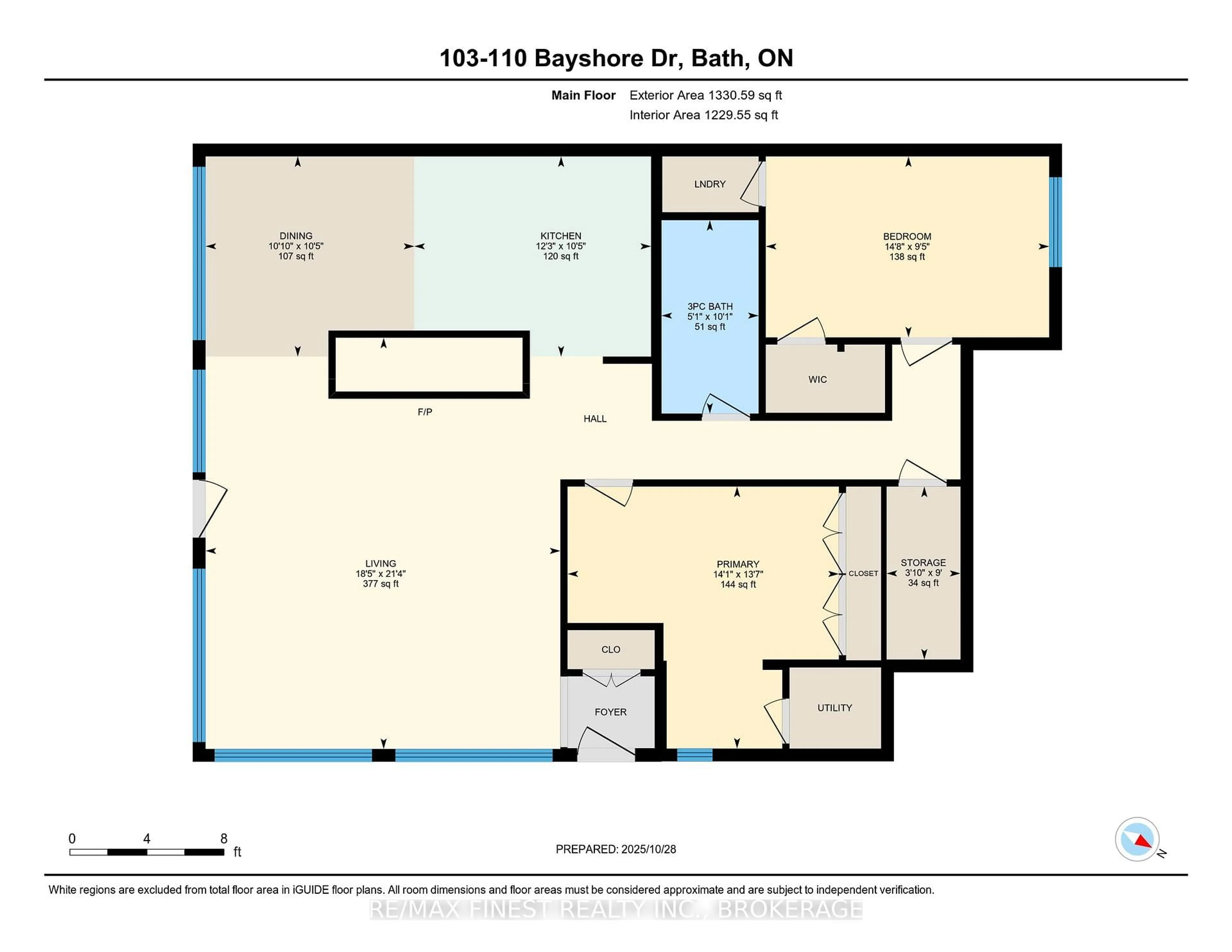 Floor plan for 110 Bayshore Dr #103, Bath Ontario K0H 1G0